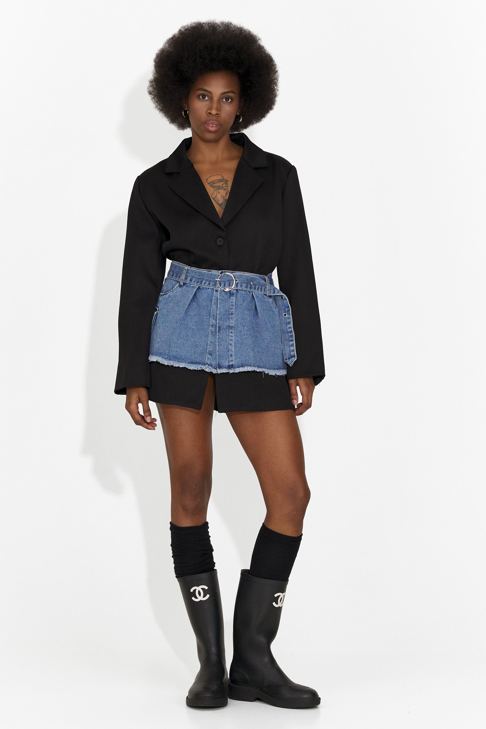 Черна къса дамска рокля Изадора Богас