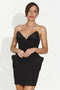Къса черна дамска рокля Nasiera Bogas