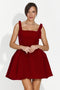 Къса червена дамска рокля Narcisia Bogas