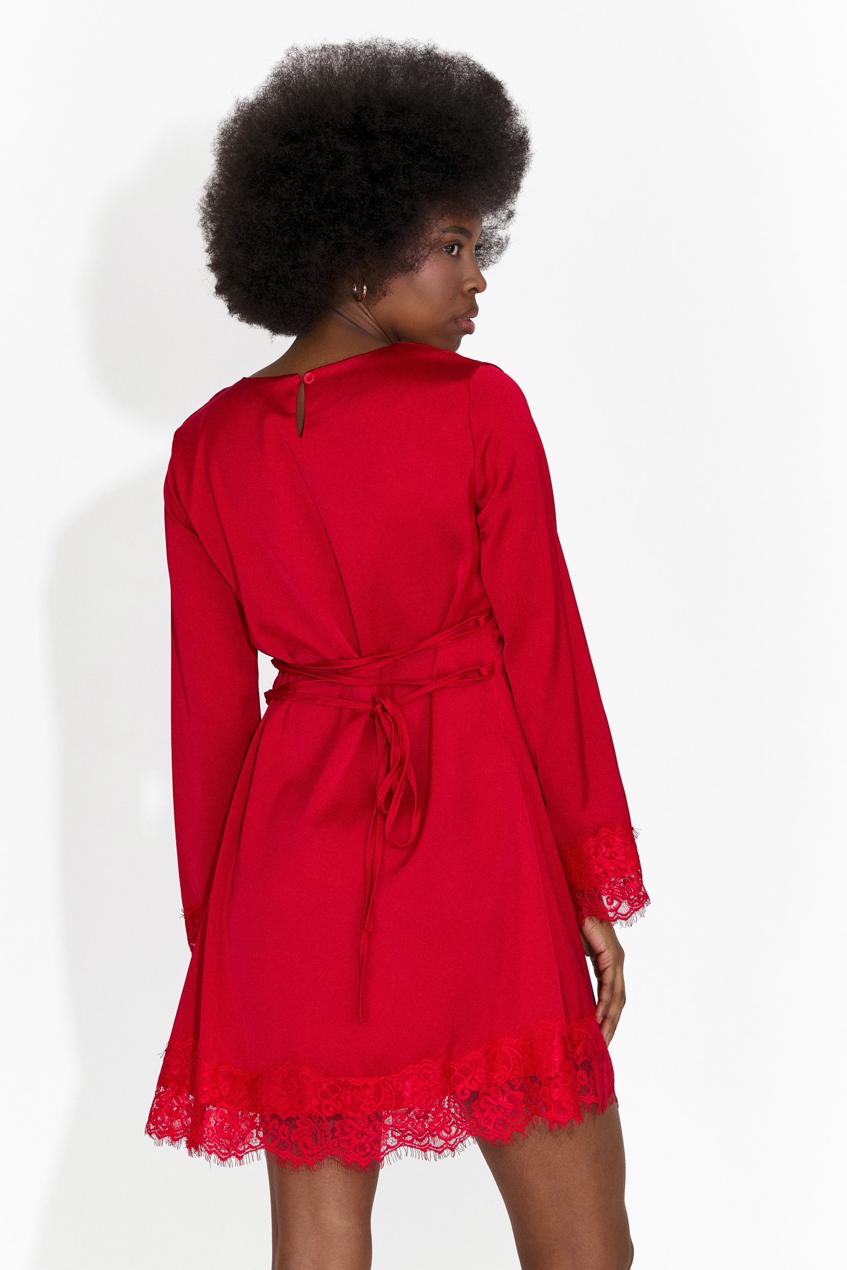 Червена къса дамска рокля Olmaria Bogas