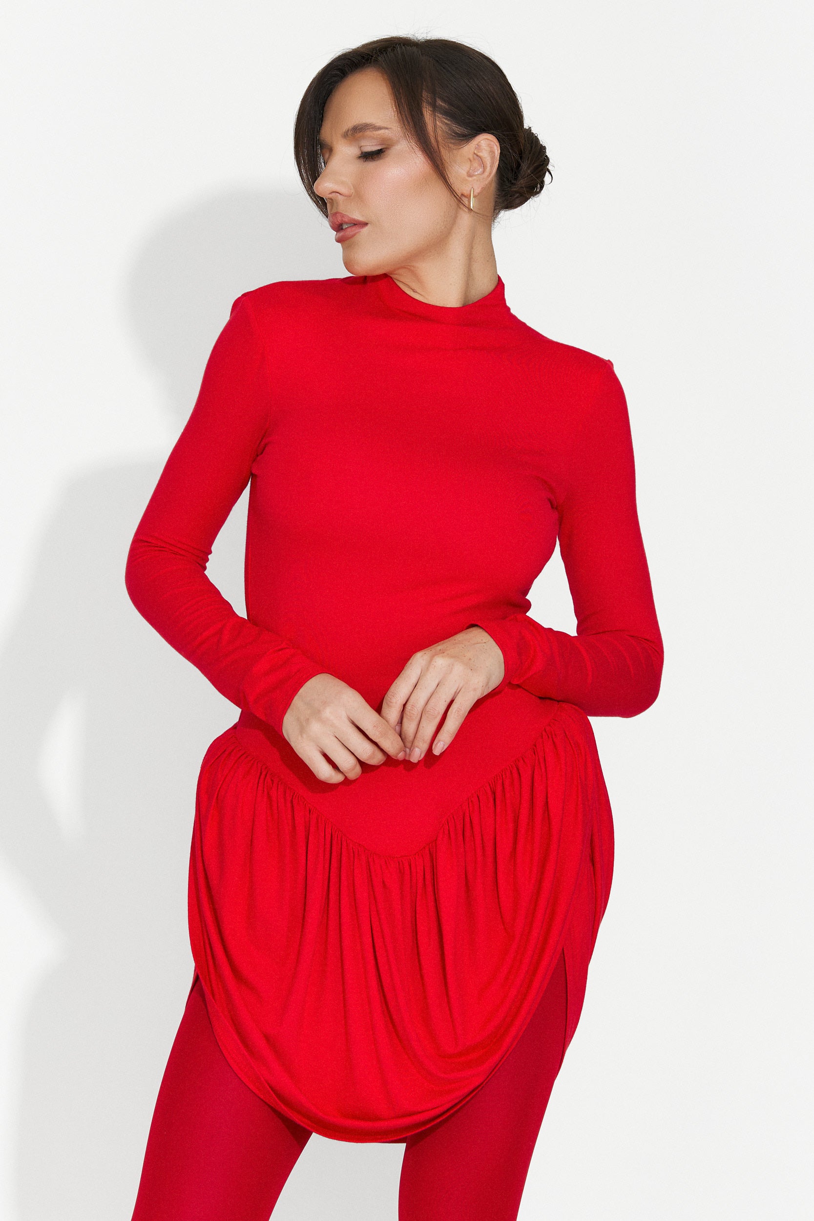 Къса червена дамска рокля Valese Bogas