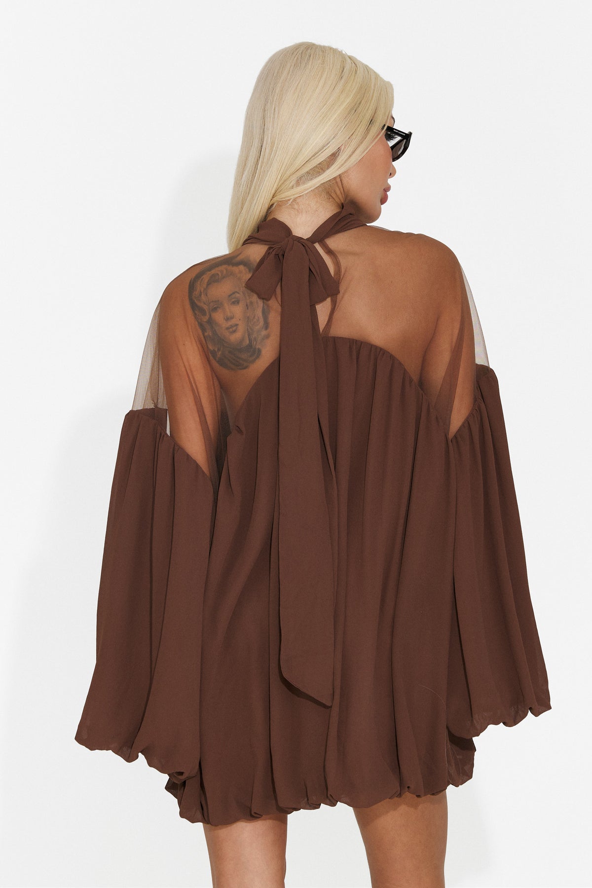 Rochie eleganta maro Flsiaeria Bogas