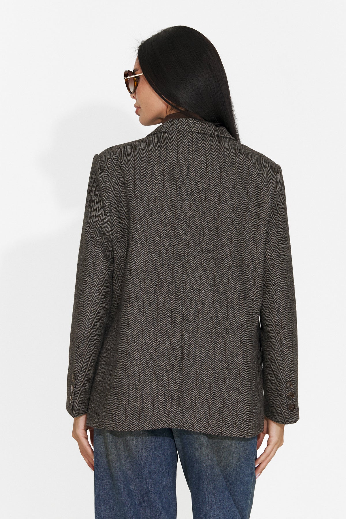 Sacou casual negru Valraoiza Bogas