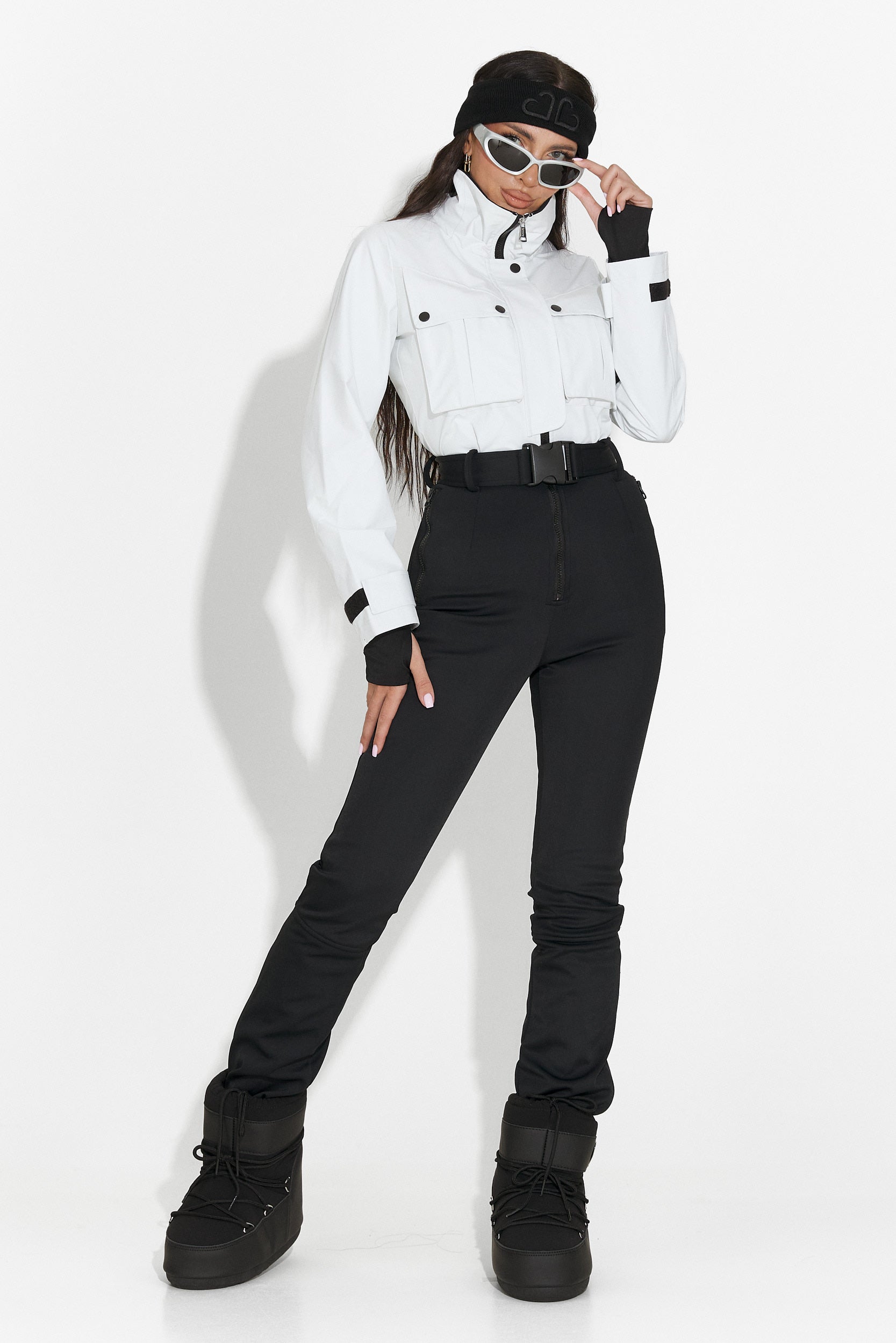 Ски гащеризон ежедневен бял черен Glorise Bogas