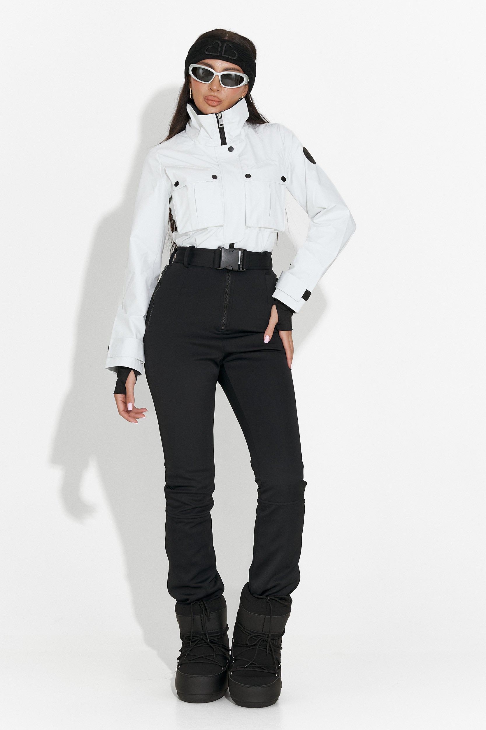 Ски гащеризон ежедневен бял черен Glorise Bogas