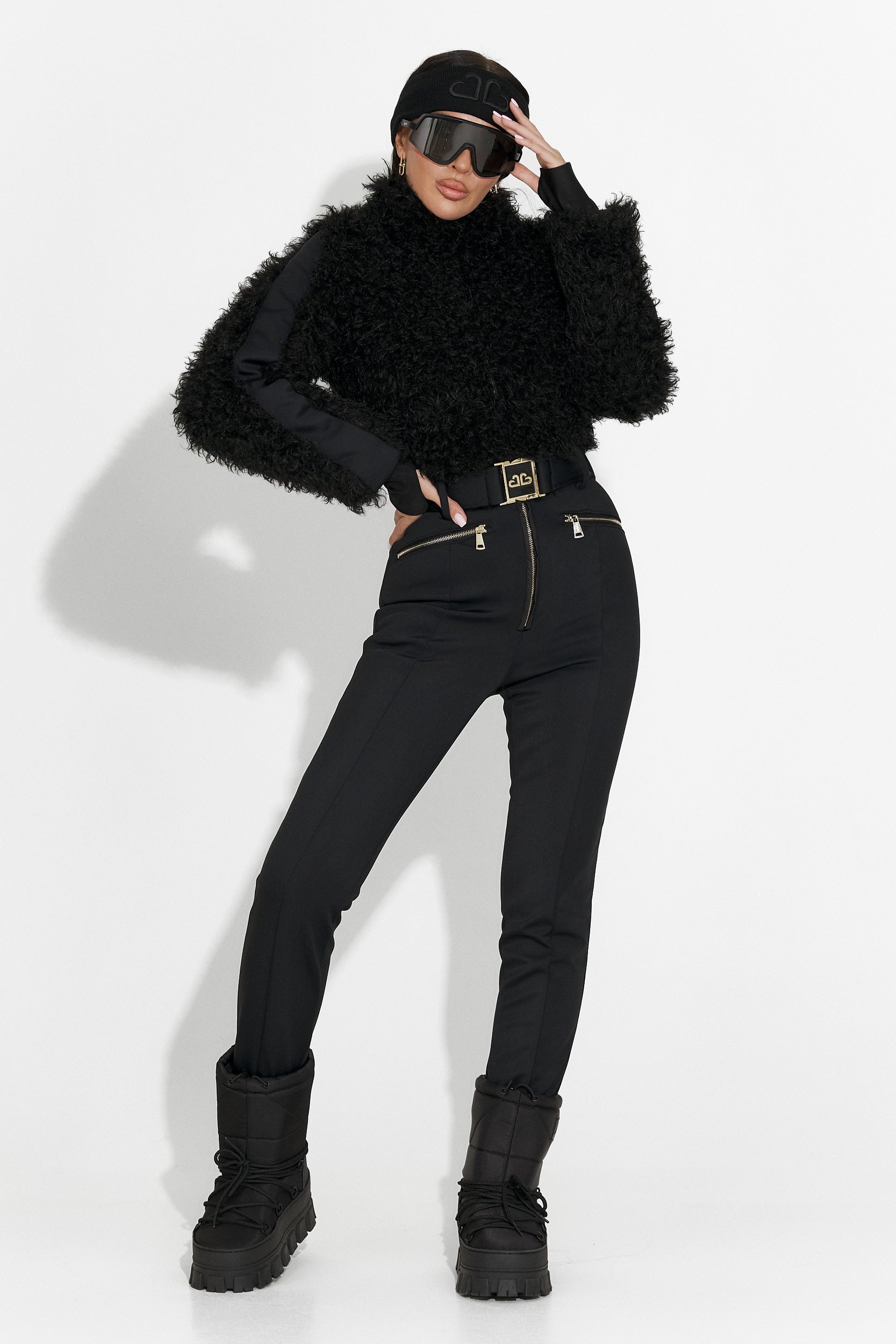 Черен ежедневен ски гащеризон Alycia Bogas