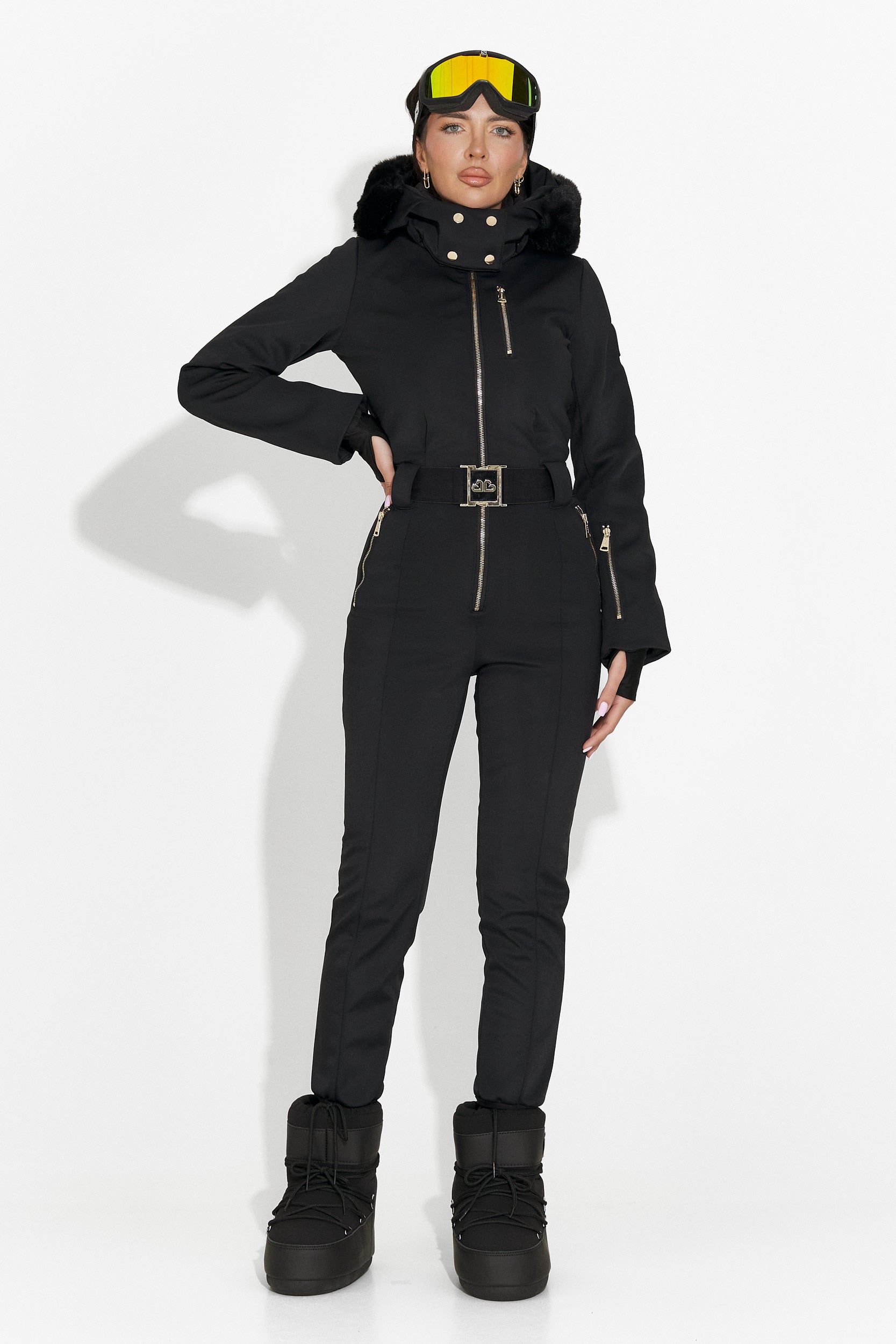 Черен ежедневен ски гащеризон Frosina Bogas