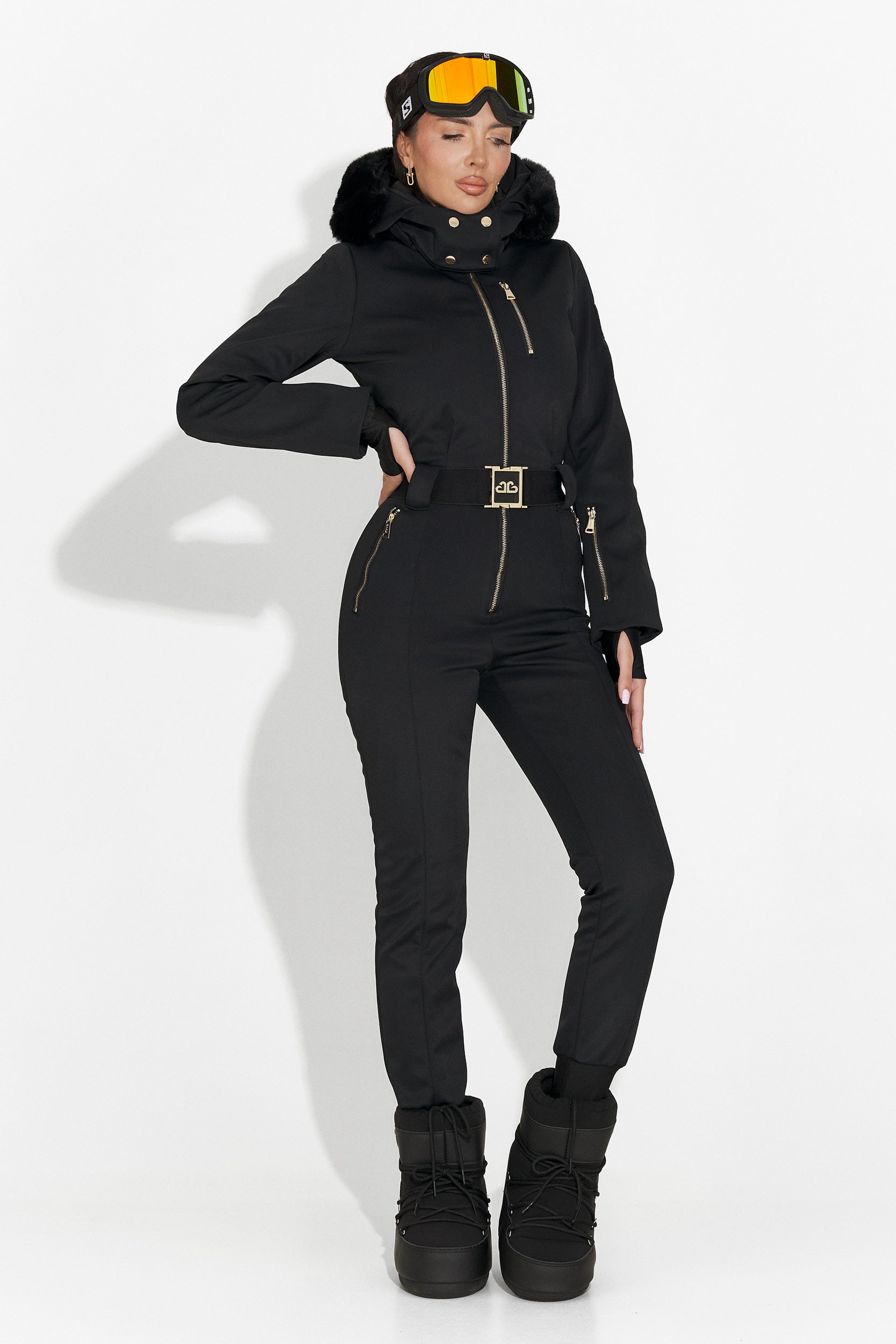 Черен ежедневен ски гащеризон Frosina Bogas