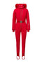 Спортна червена ски облекло на Фросина Богас