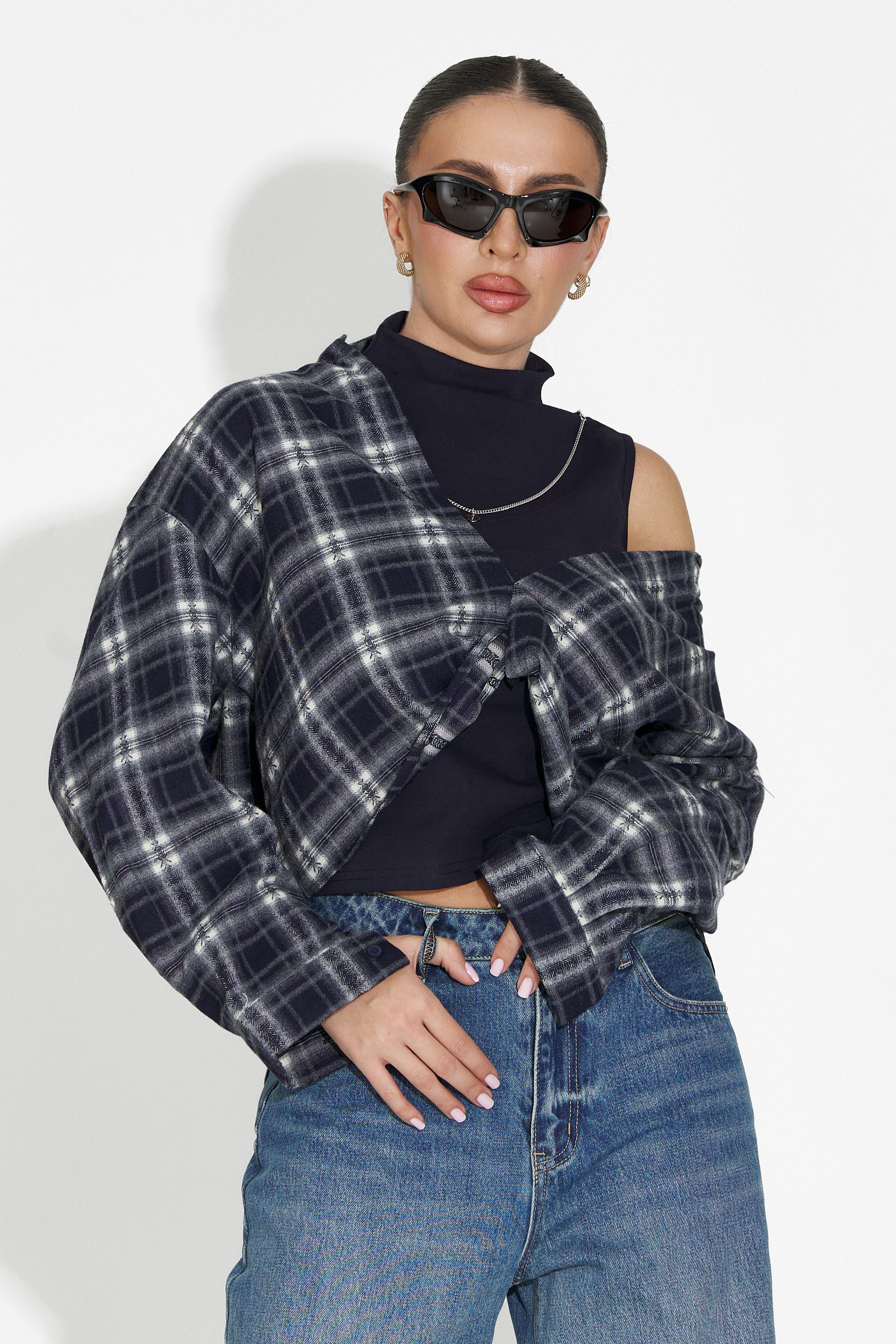 Комплект дамска риза + тъмносин потник Noielia Bogas