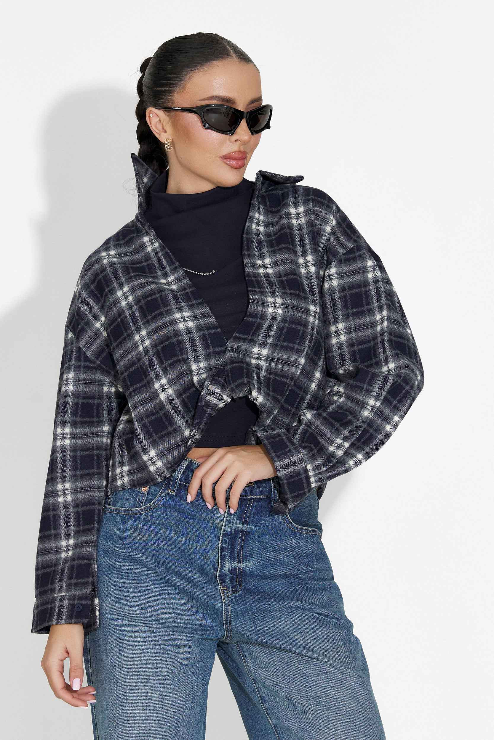 Комплект дамска риза + тъмносин потник Noielia Bogas