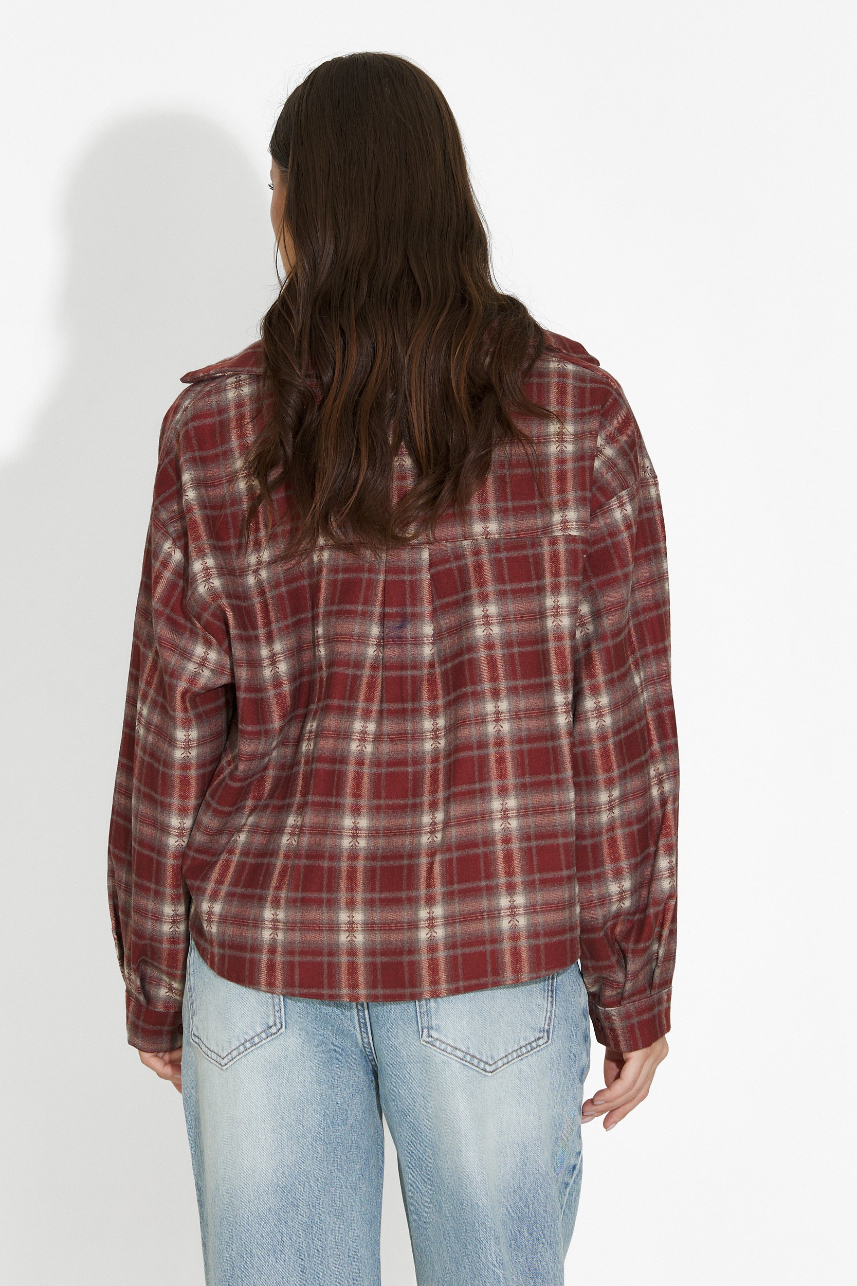 Комплект дамска риза + потник в бордо Noielia Bogas