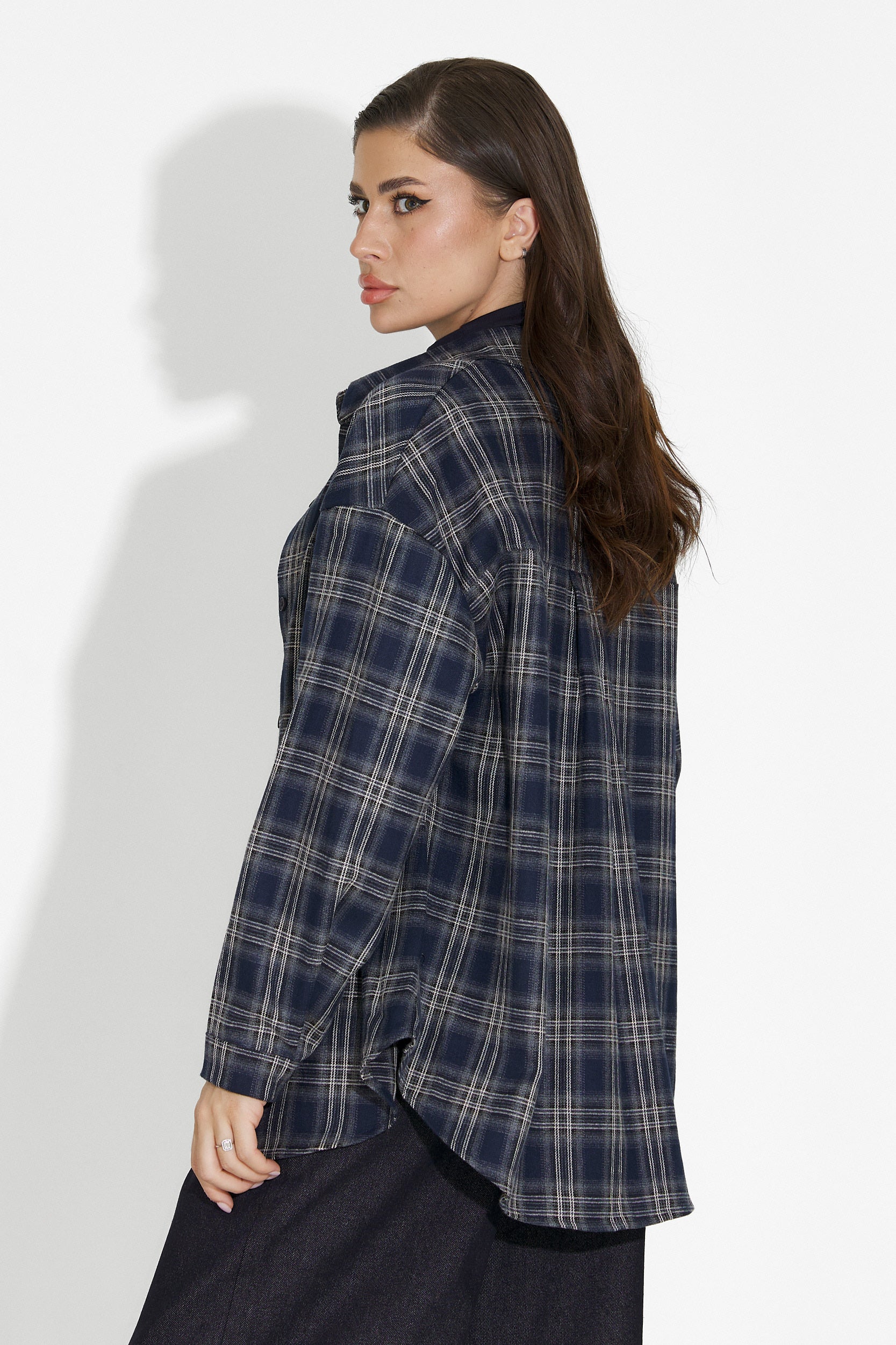 Комплект дамска риза + потник в тъмносиньо Arlete Bogas