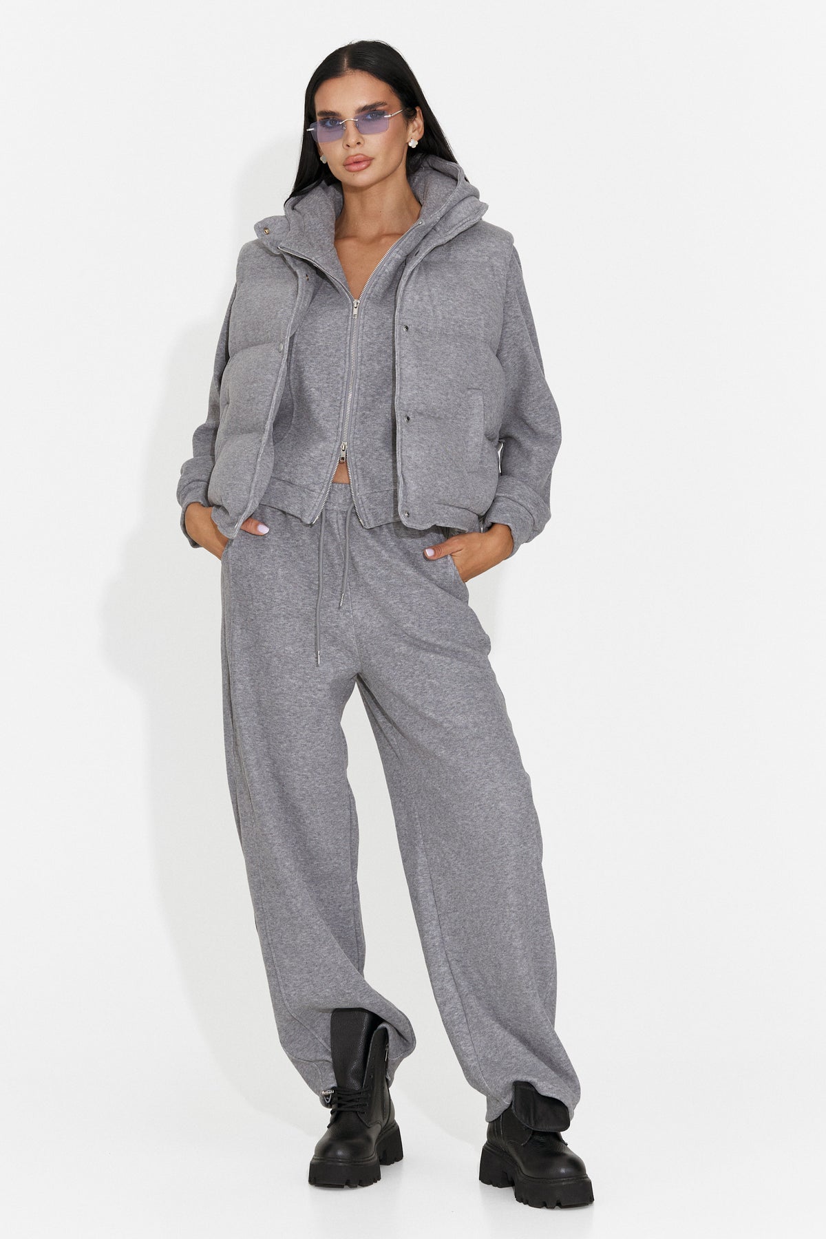 Trening casual gri Bevivena Bogas