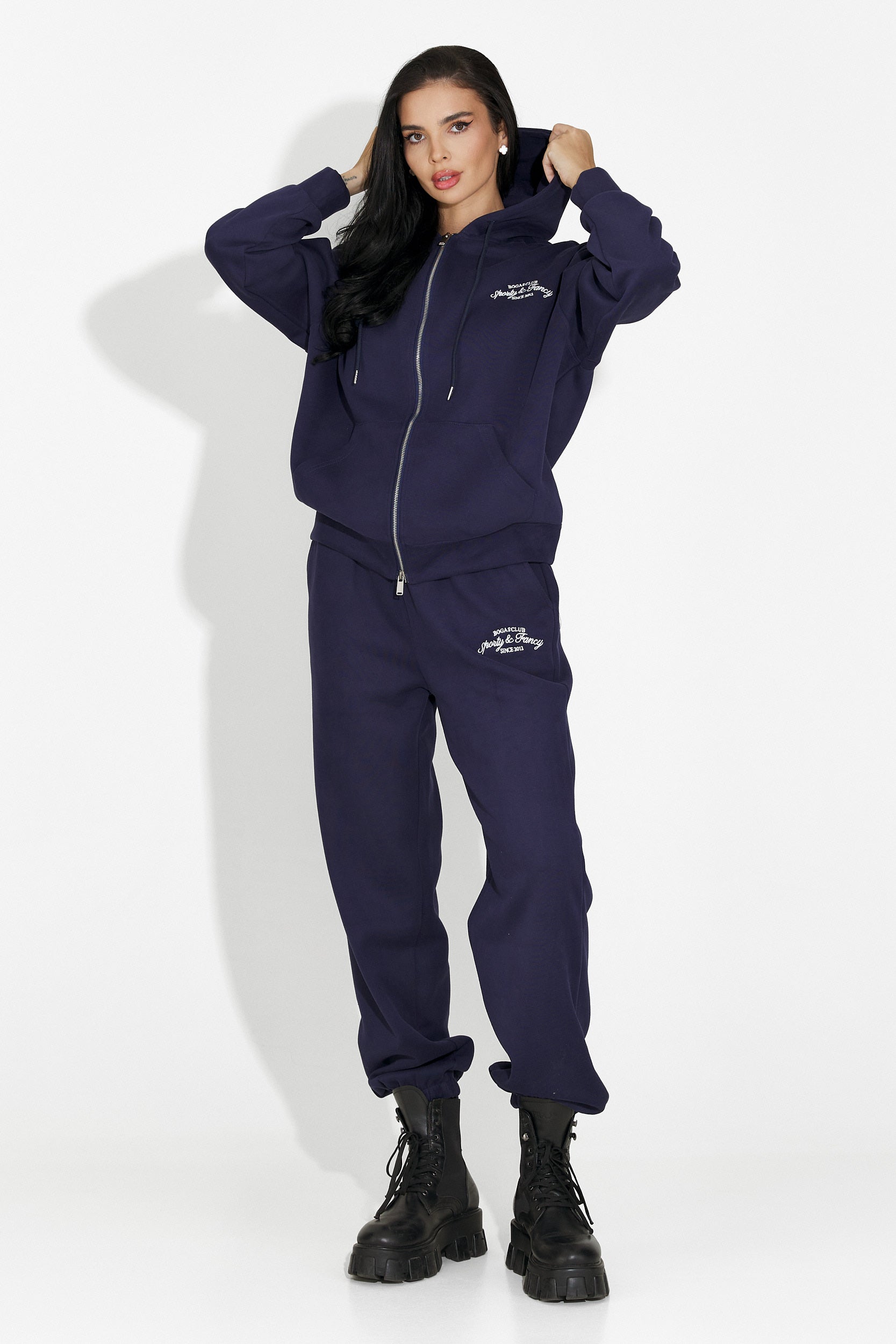 Тренировъчен дамски ежедневен комплект в тъмносиньо Favora Boga