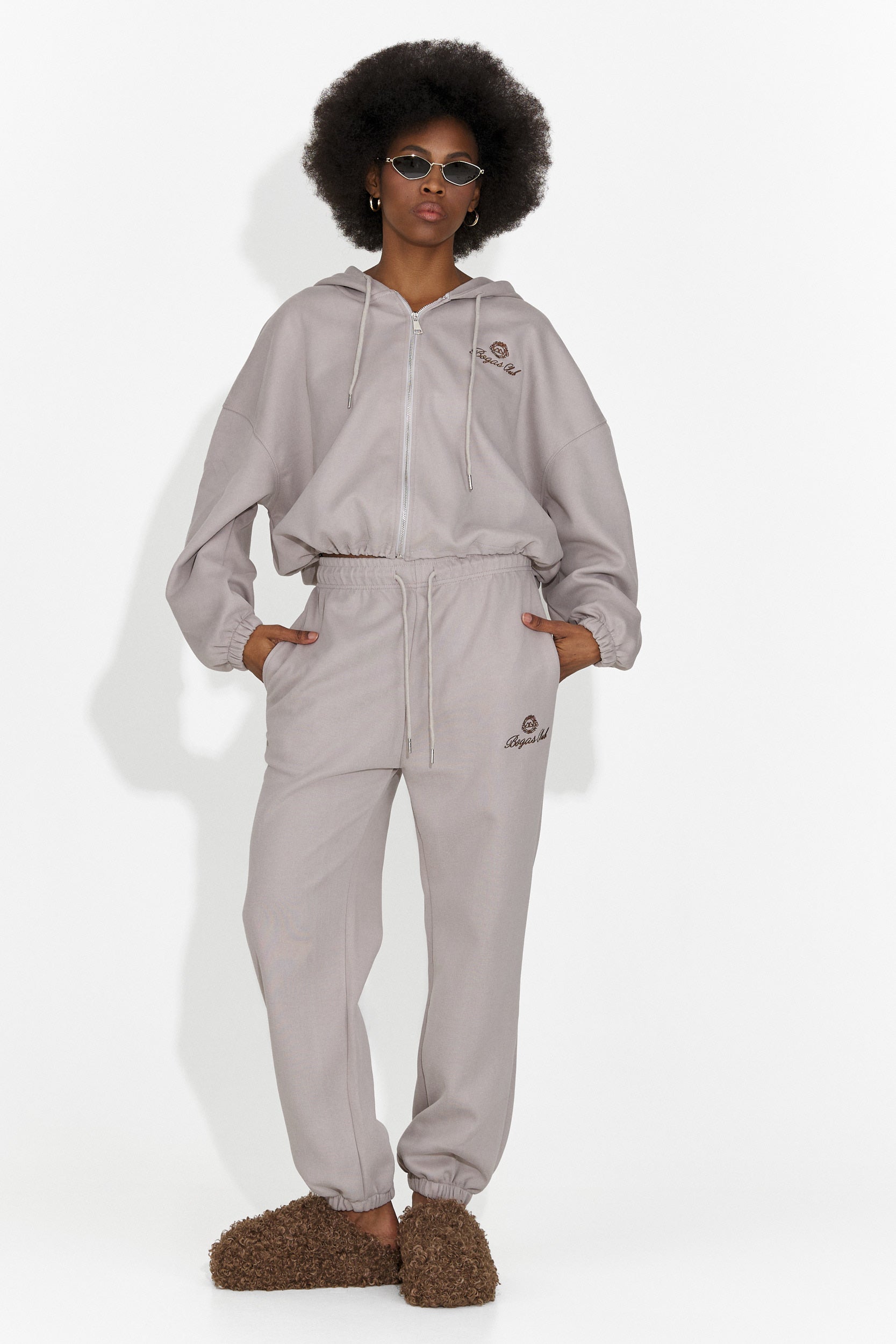 Дамски ежедневен анцуг сив Katalea Bogas