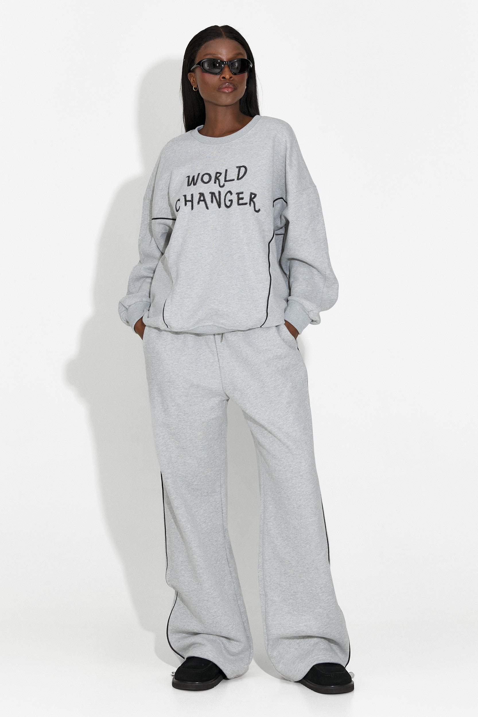 Дамско спортно облекло в сиво Pavora Bogas