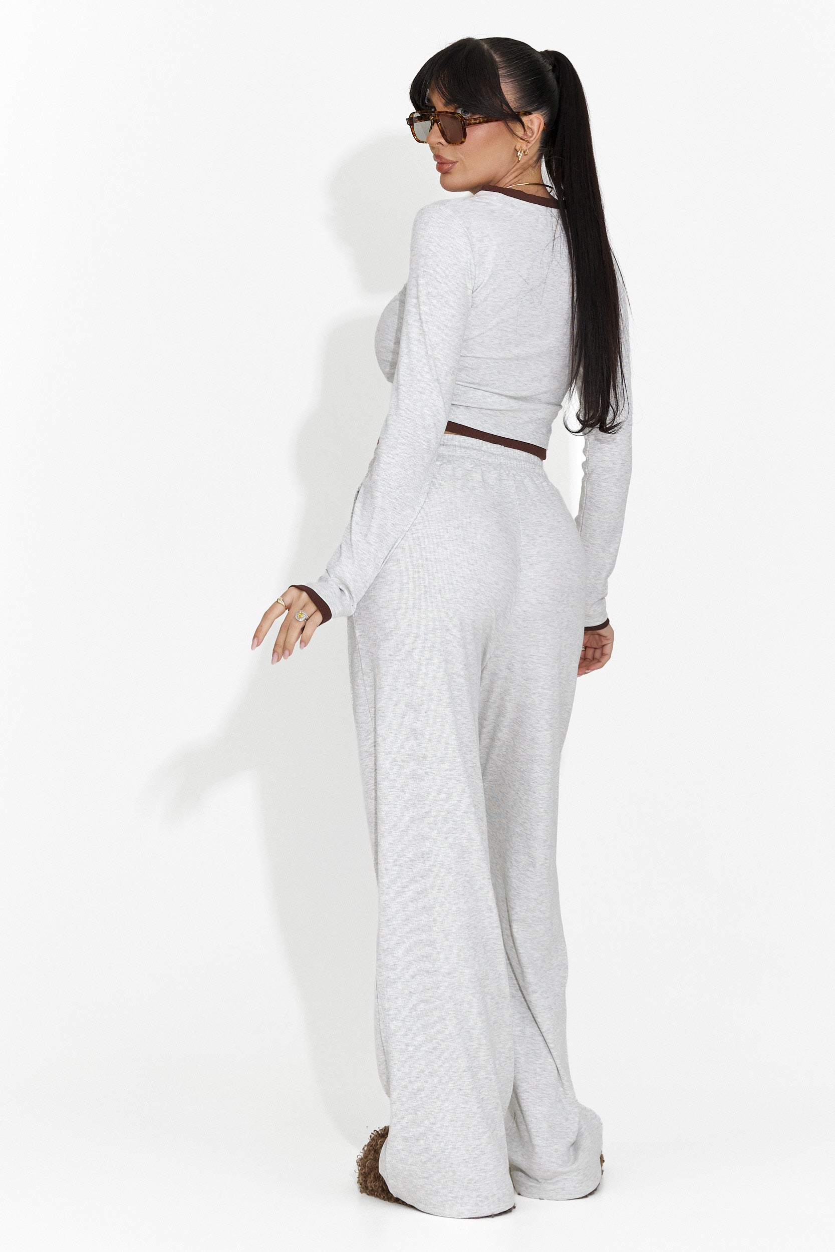 Дамски ежедневен кафяв анцуг Jenie Bogas