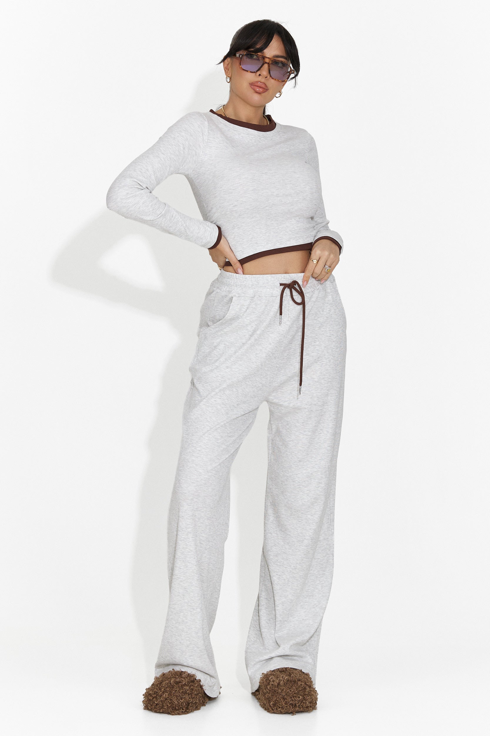 Дамски ежедневен кафяв анцуг Jenie Bogas