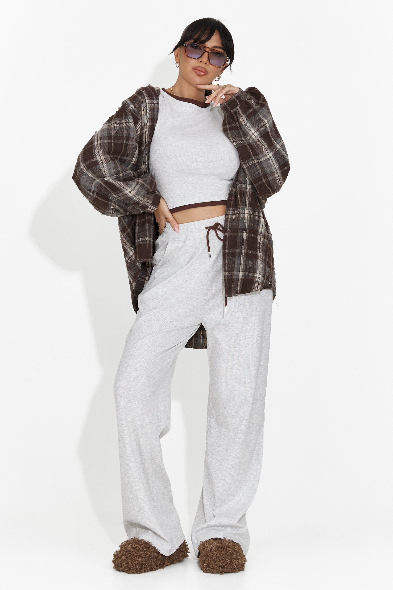 Дамски ежедневен кафяв анцуг Jenie Bogas