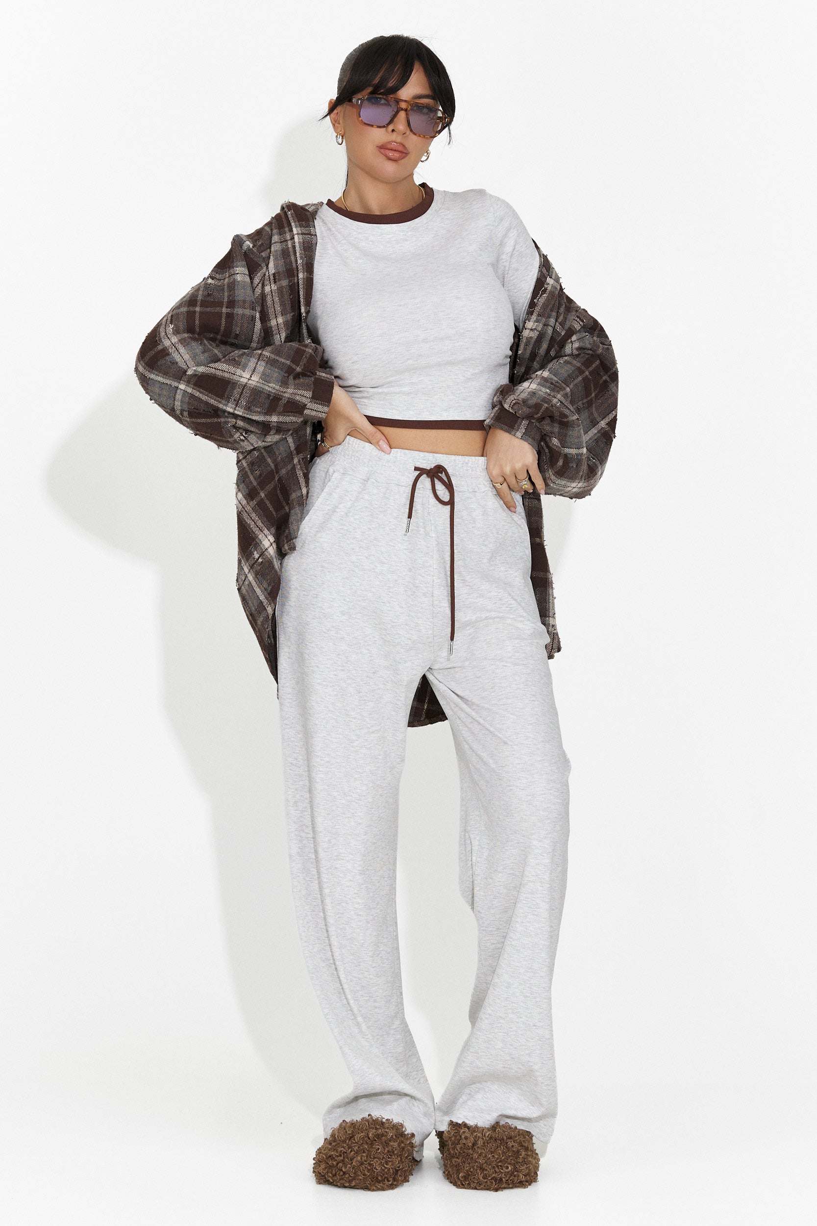 Дамски ежедневен кафяв анцуг Jenie Bogas