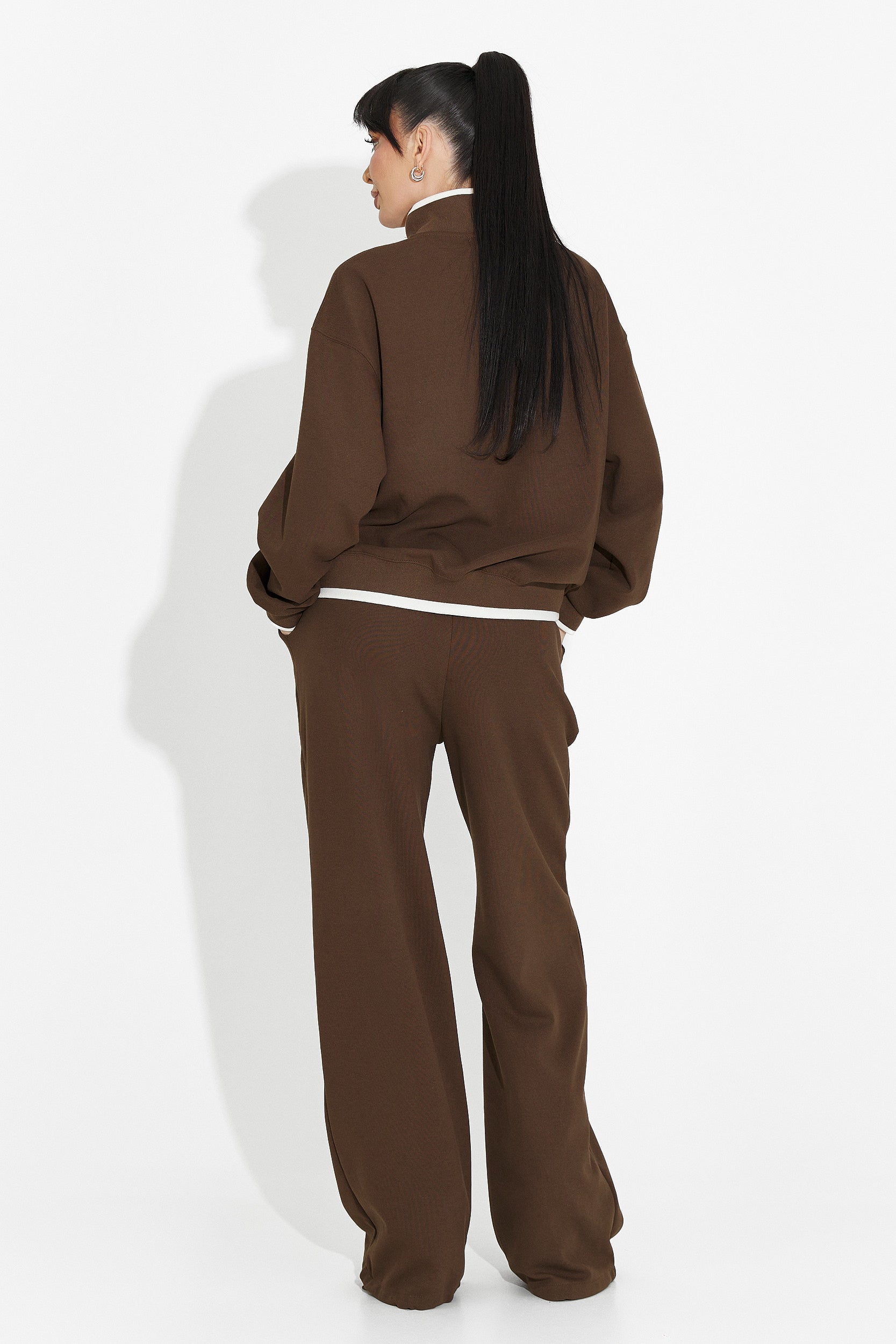 Дамски ежедневен комплект в кафяво Vilma Bogas