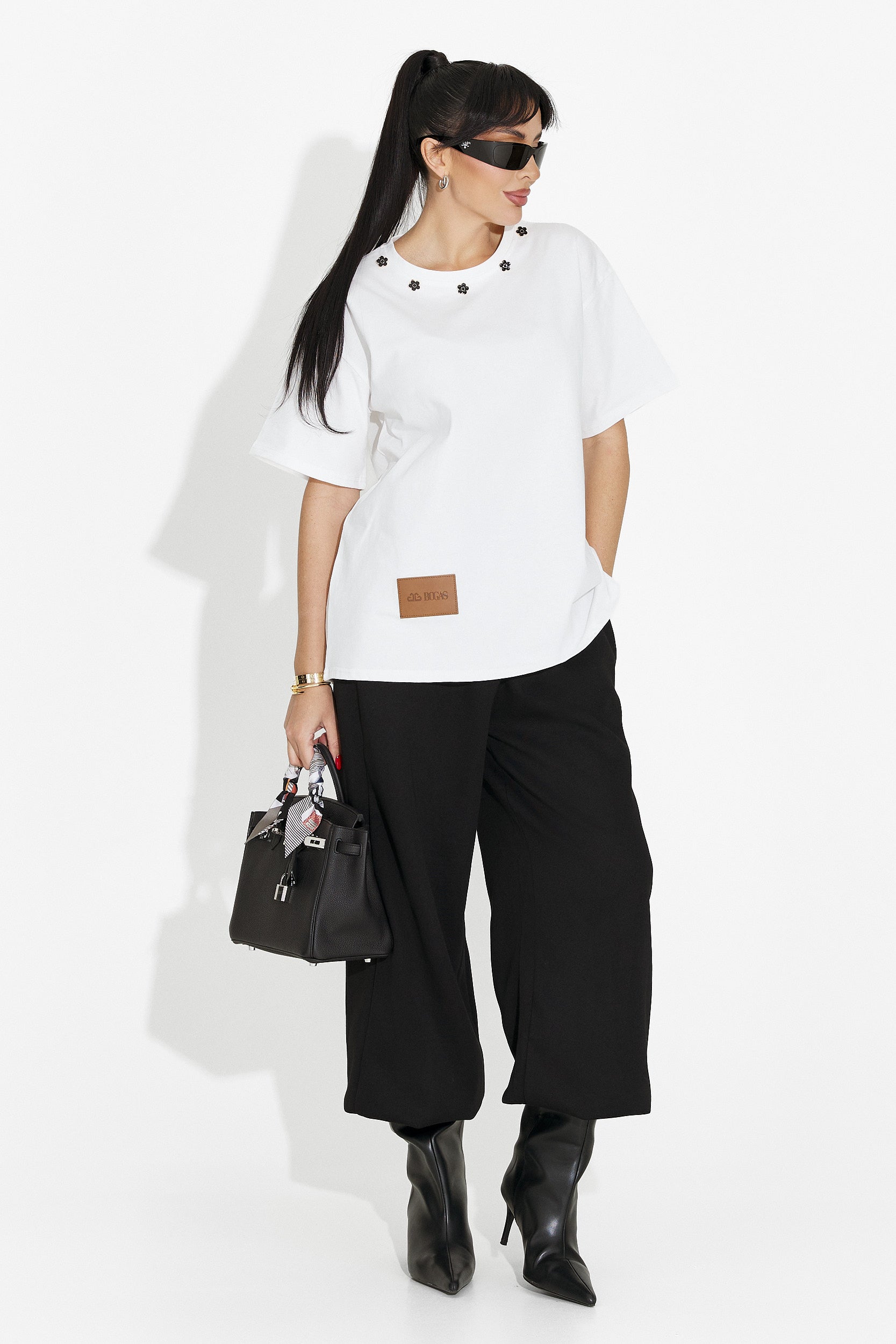 Дамска ежедневна бяла тениска Arilea Bogas