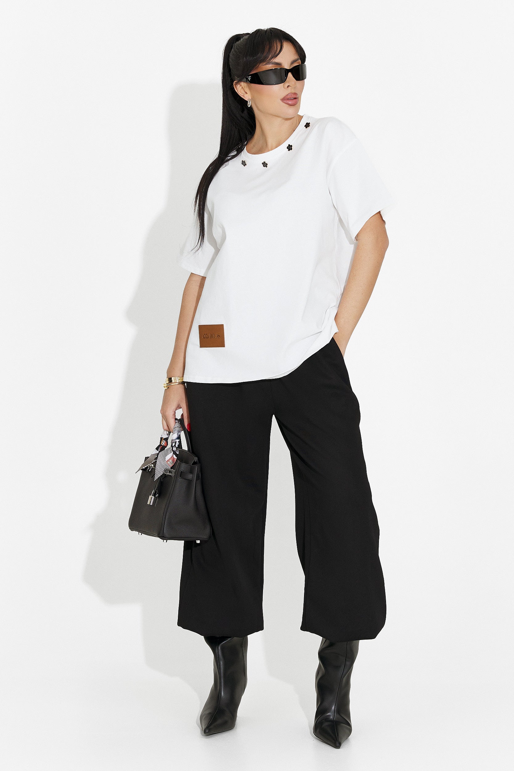 Дамска ежедневна бяла тениска Arilea Bogas