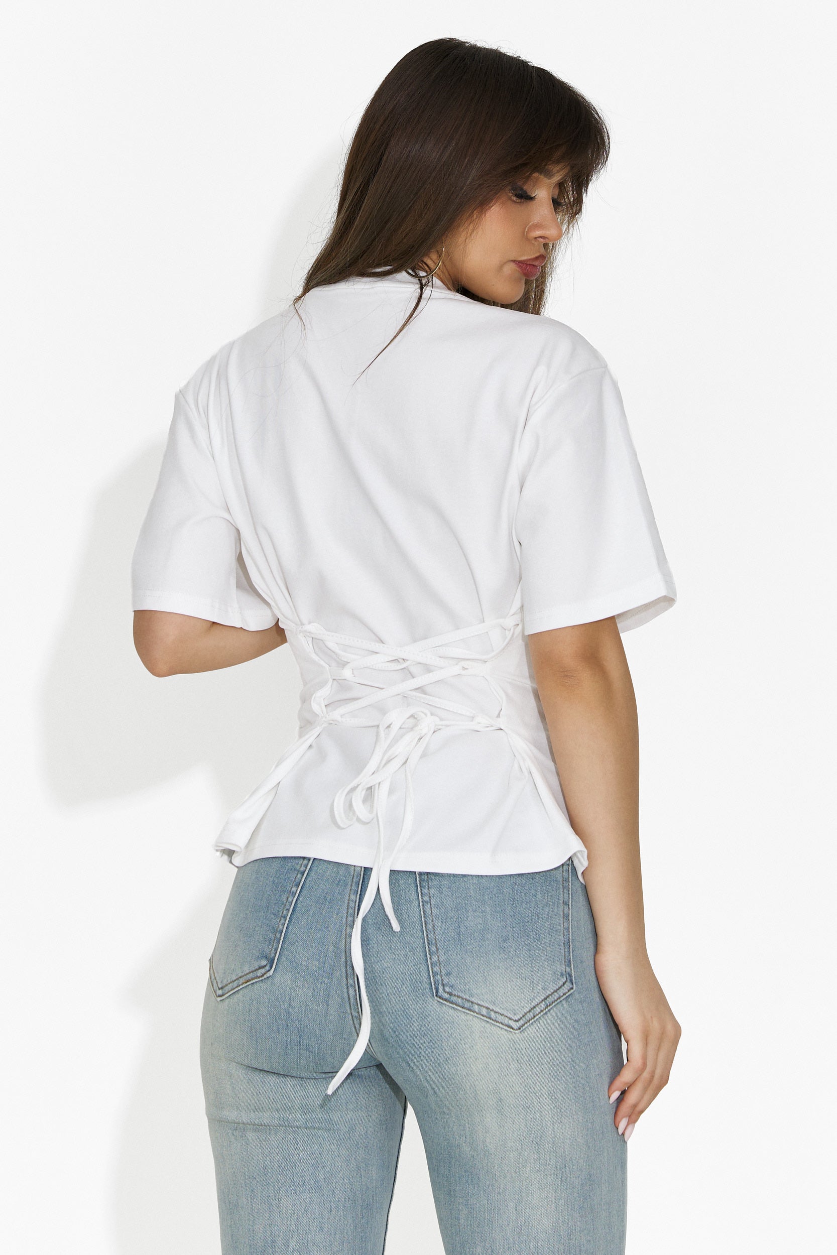 Дамска ежедневна бяла тениска Latrice Bogas