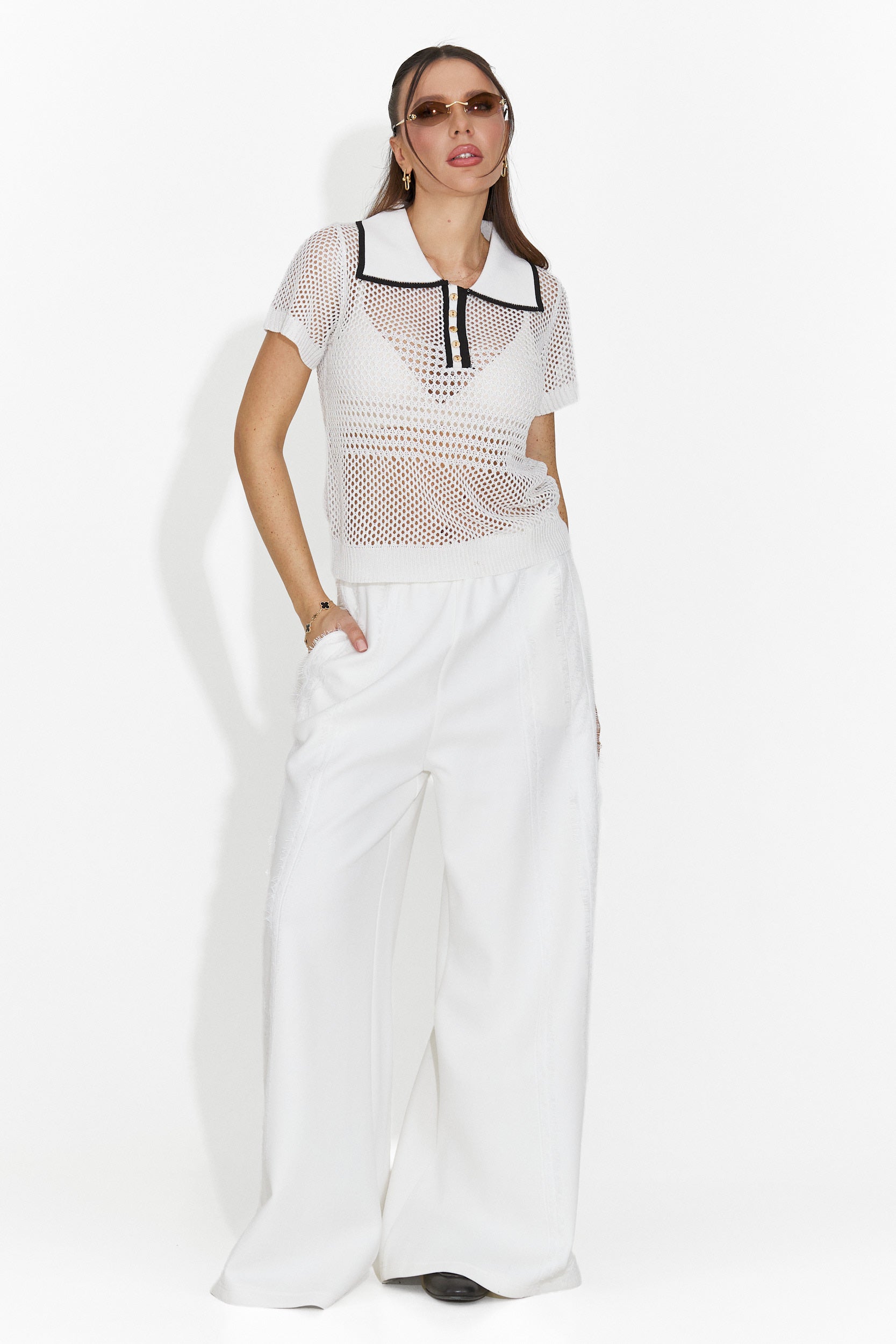 Дамска ежедневна бяла тениска Raluka Bogas