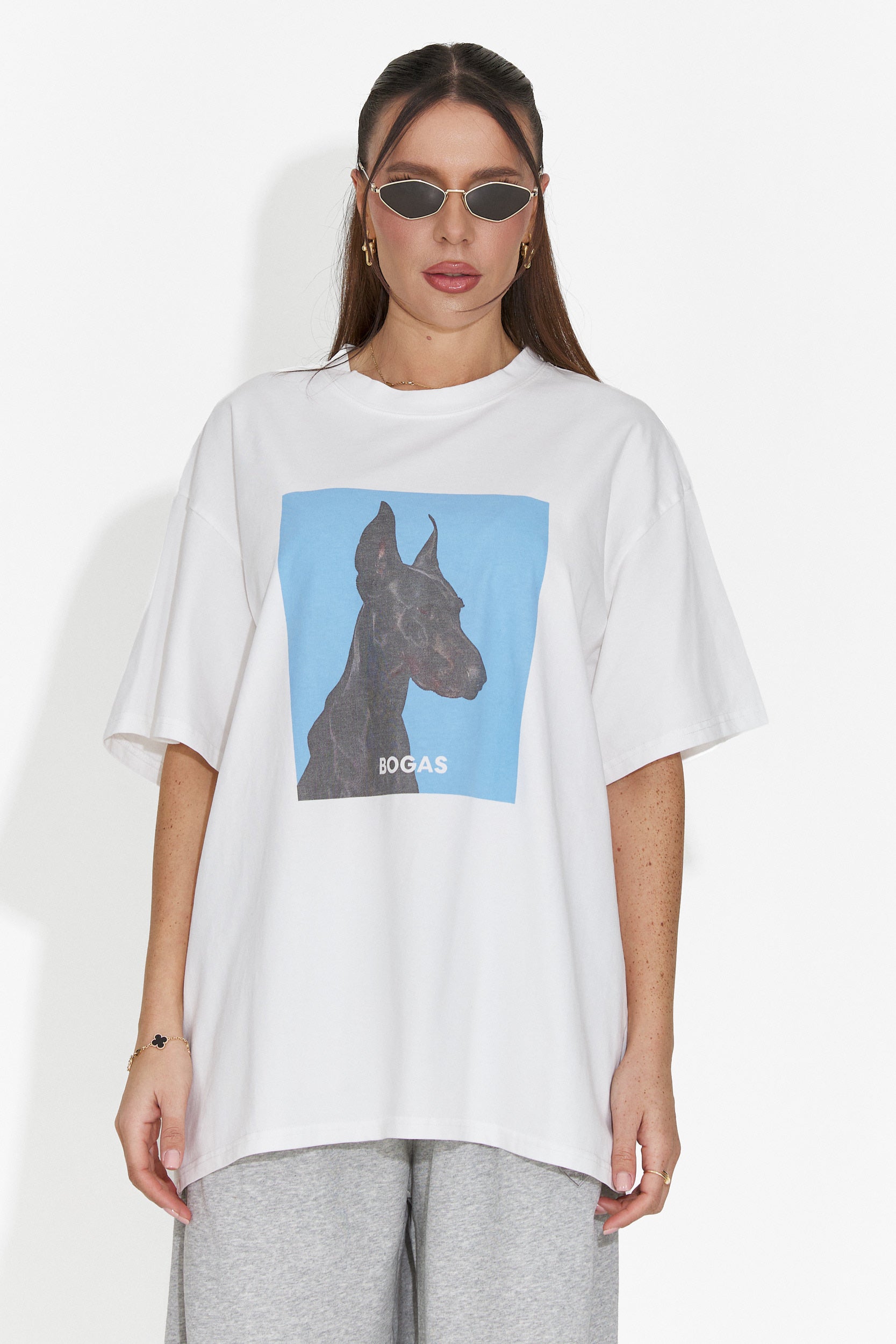 Дамска ежедневна бяла тениска Solenia Bogas