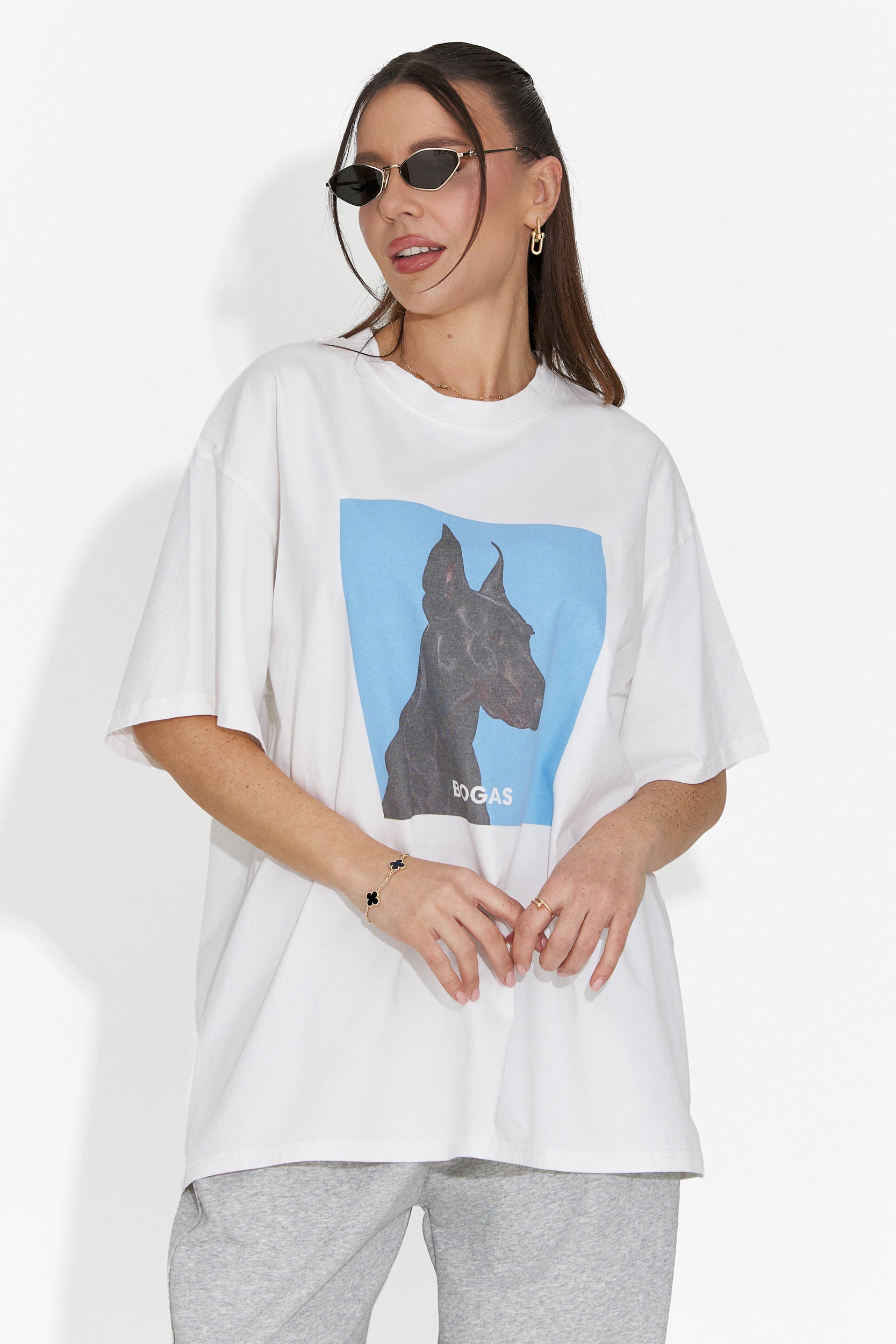 Дамска ежедневна бяла тениска Solenia Bogas