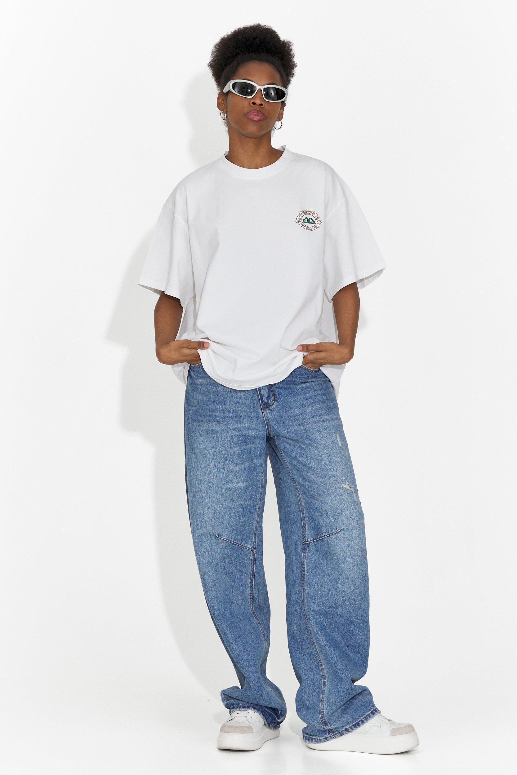 Дамска ежедневна бяла тениска Cristelia Bogas