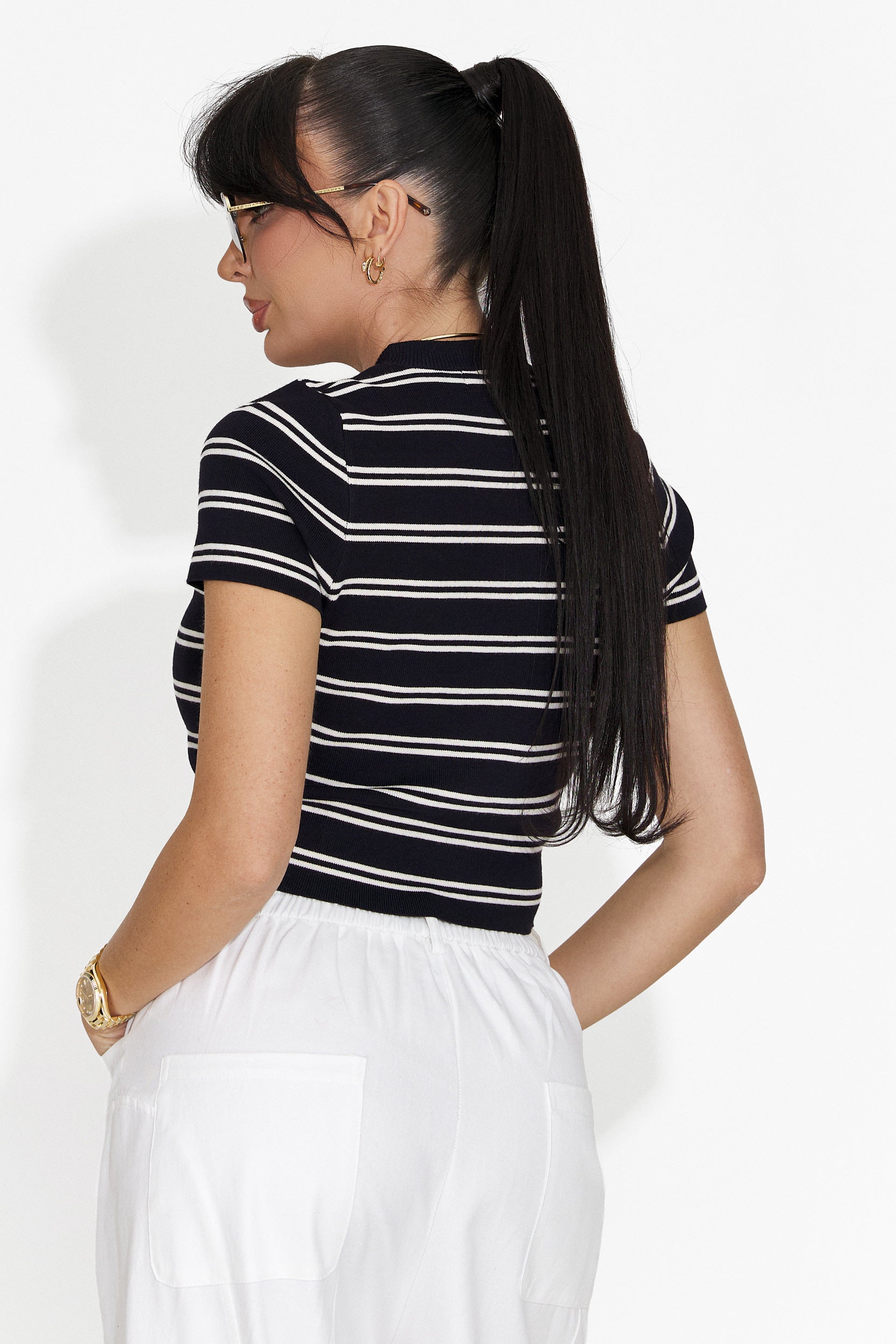 Дамска ежедневна тъмносиня тениска Yolandia Bogas