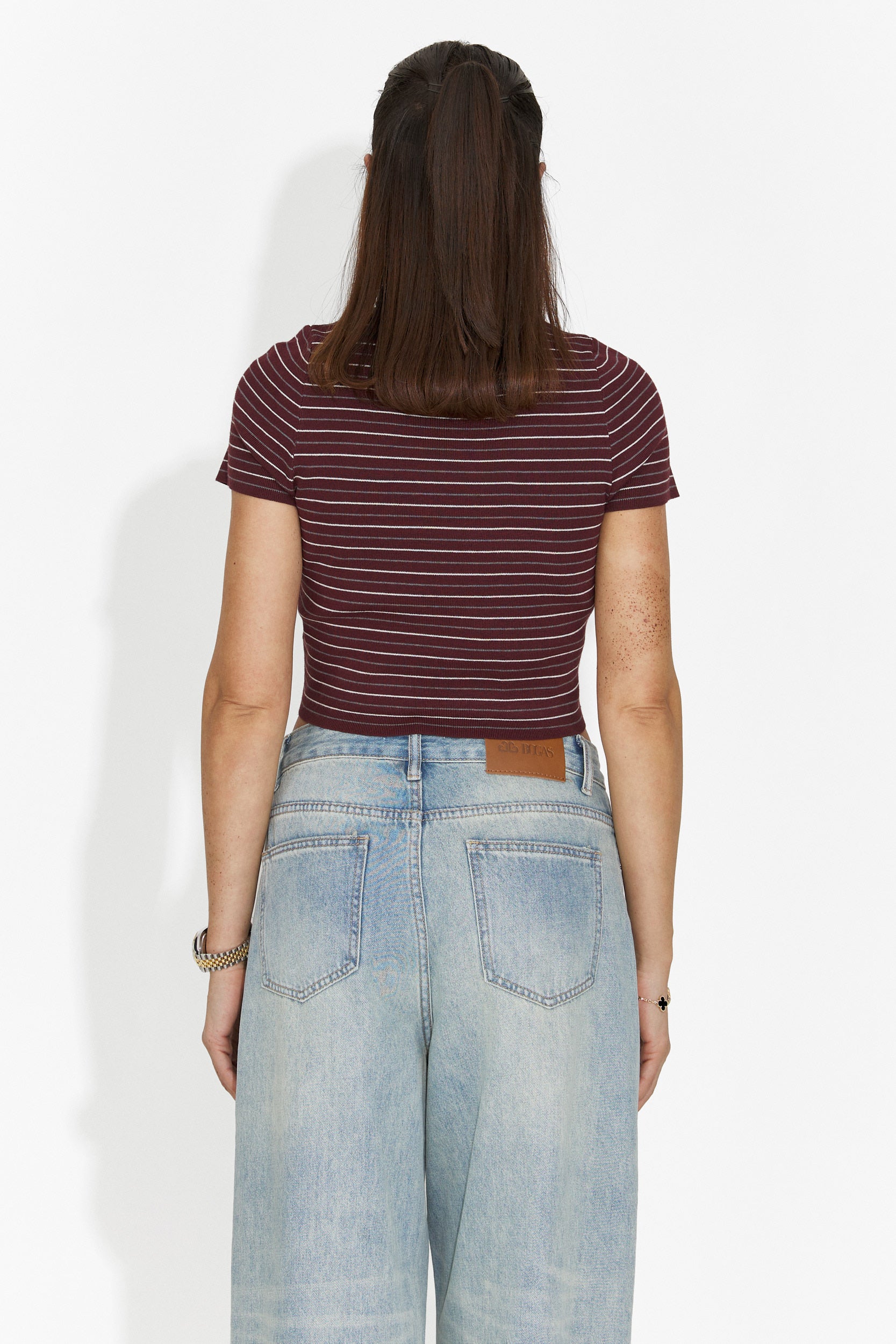 Дамска ежедневна блуза бордо Hainie Bogas