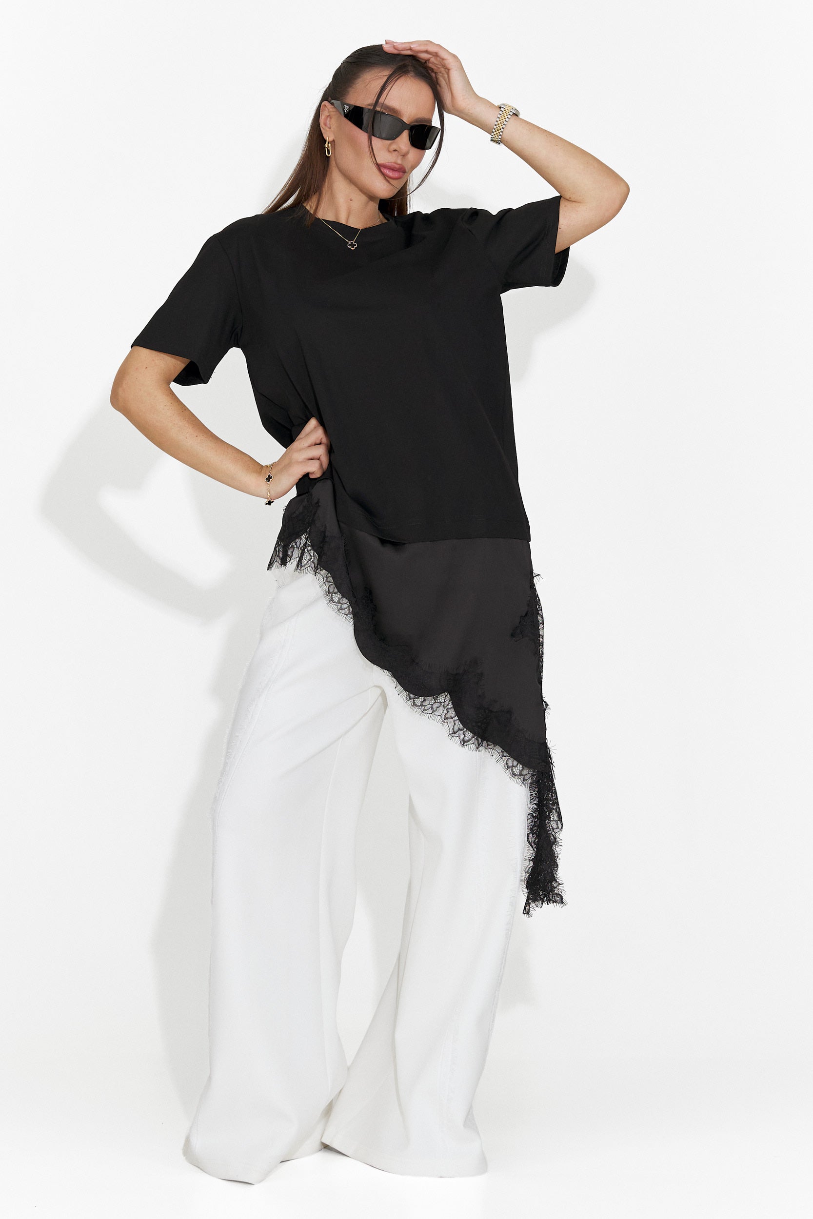 Дамска ежедневна черна тениска Arkana Bogas