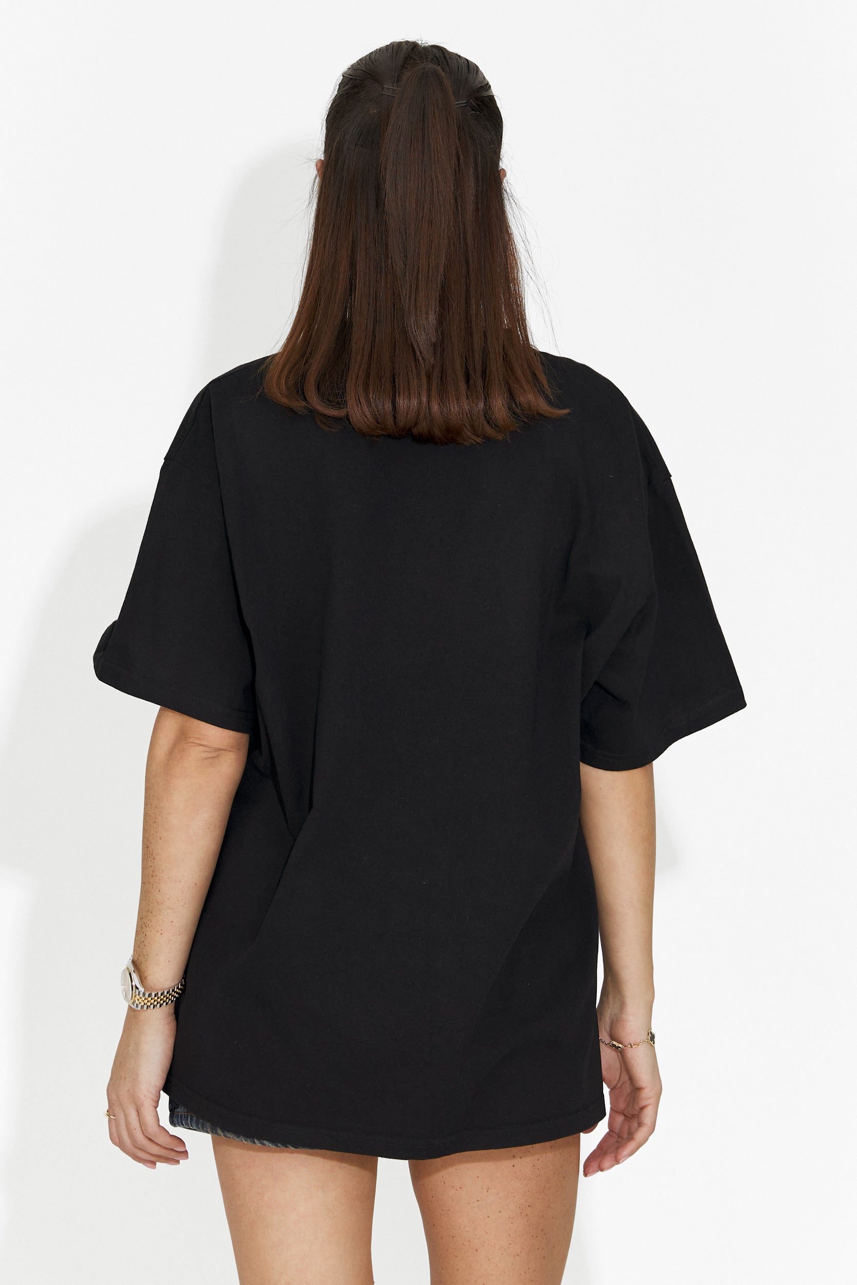 Дамска ежедневна черна тениска Solenia Bogas