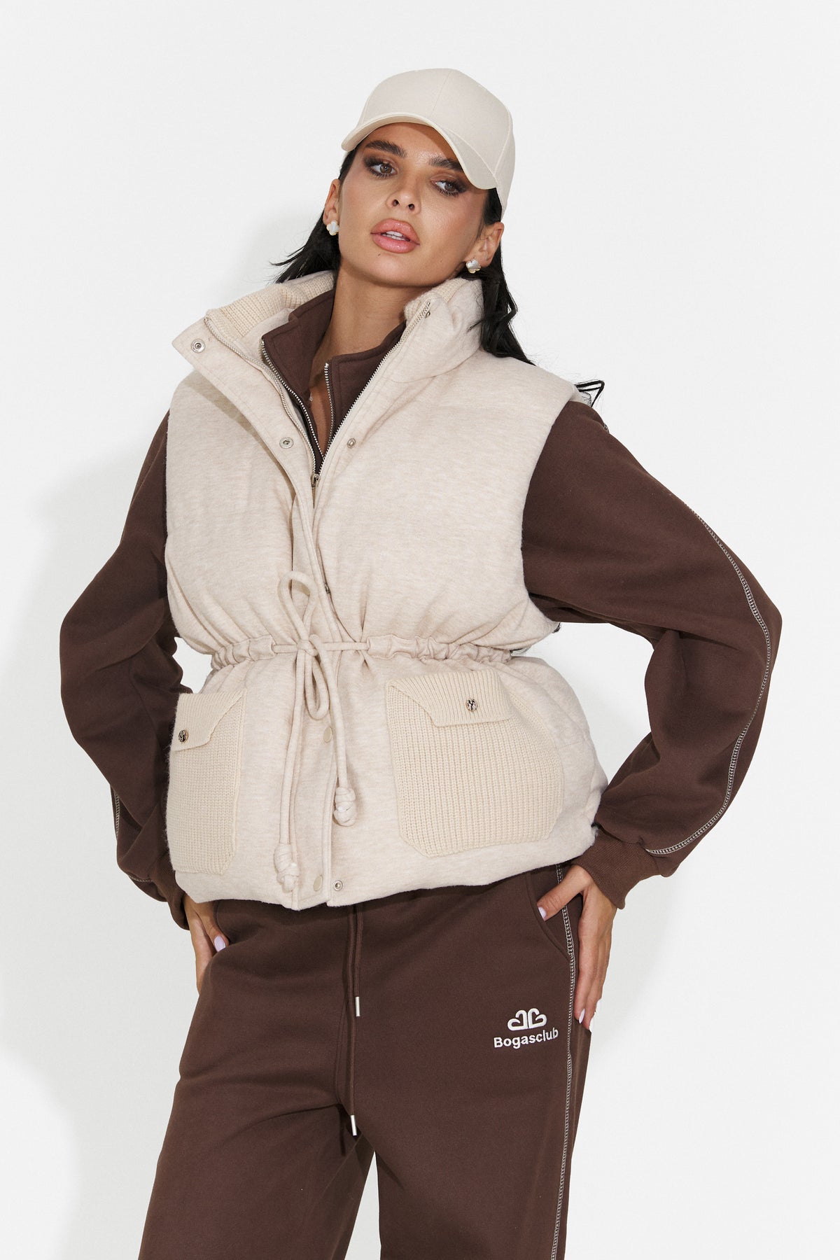 Vesta casual bej Ziroleira Bogas