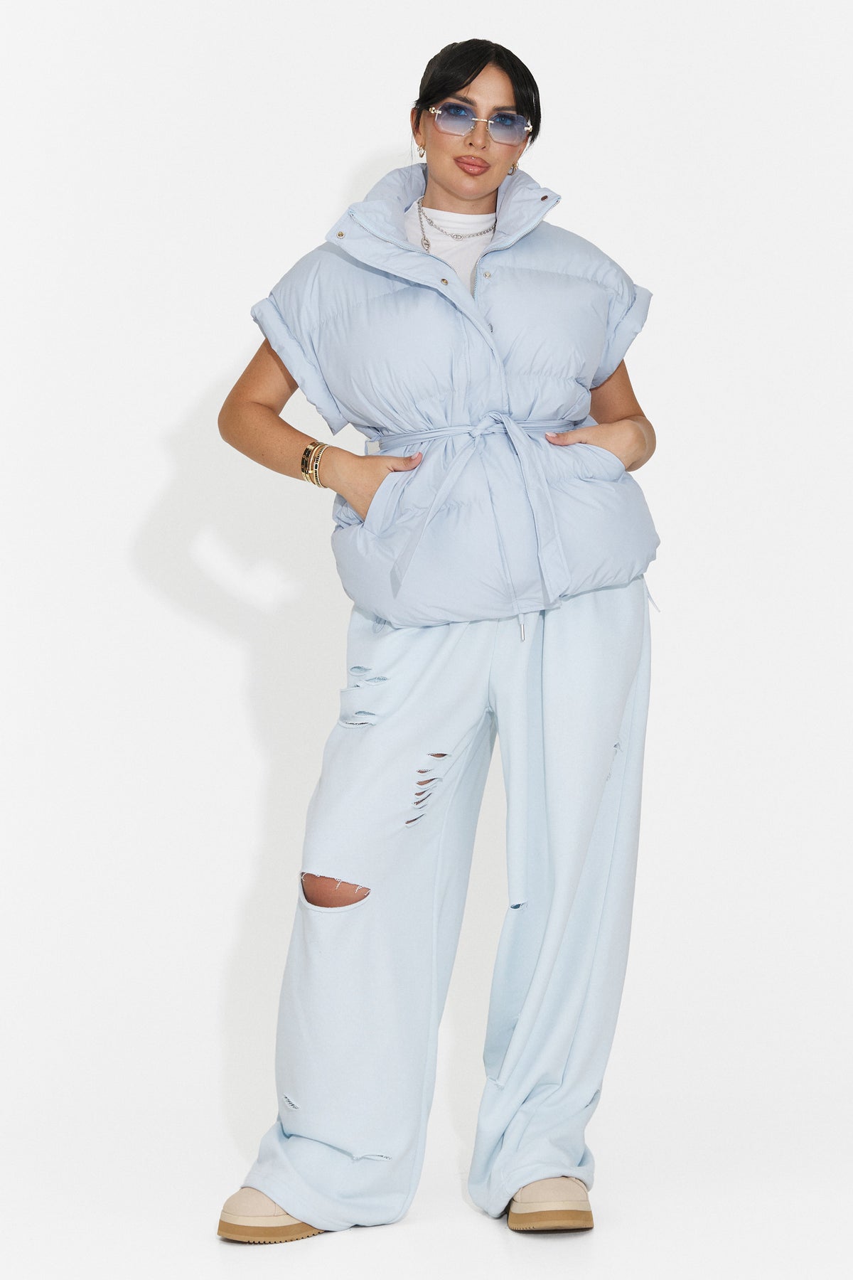 Vesta casual bleu Selitsoria Bogas
