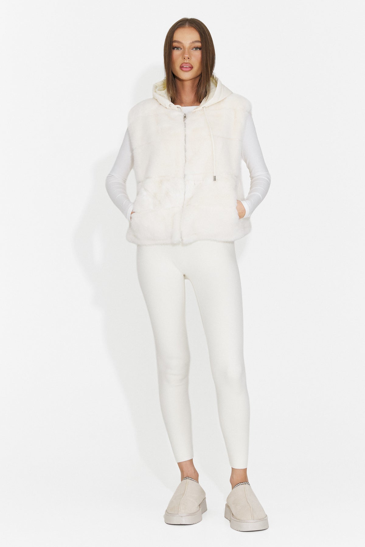 Vesta casual crem Jonideria Bogas