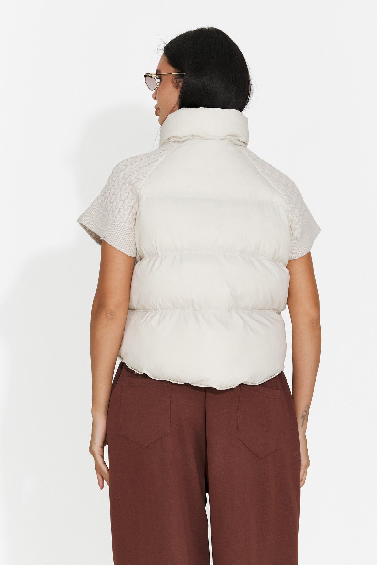 Vesta casual crem Vulrira Bogas