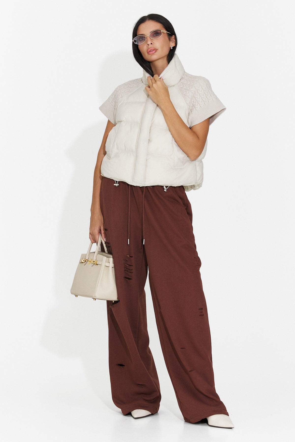 Vesta casual crem Vulrira Bogas