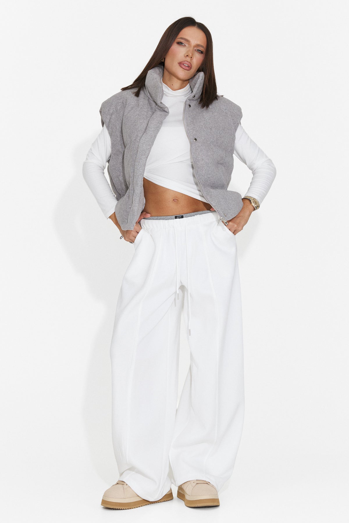 Vesta casual gri Glymzesia Bogas