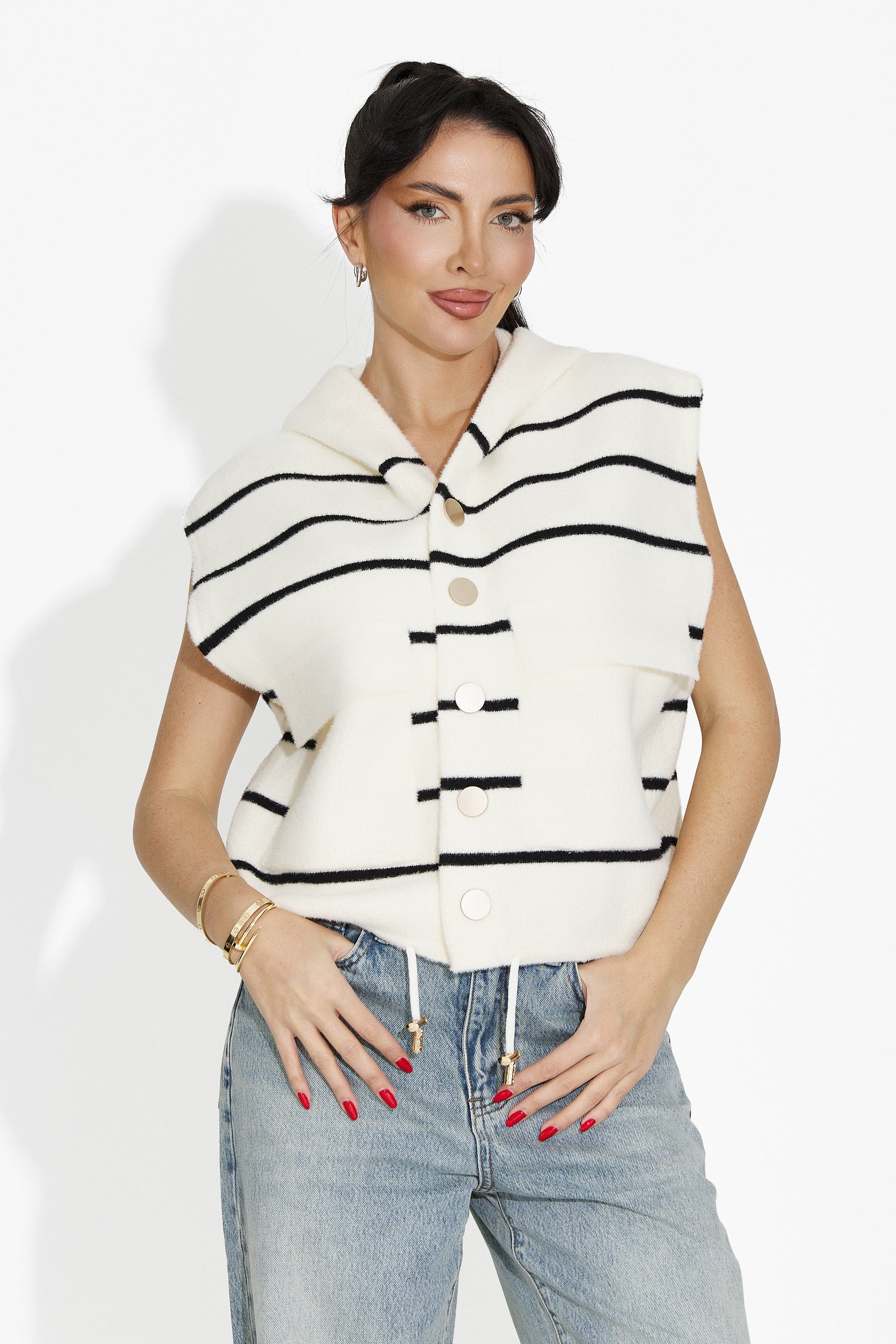 Дамски ежедневен елек бежов Odeisa Bogas