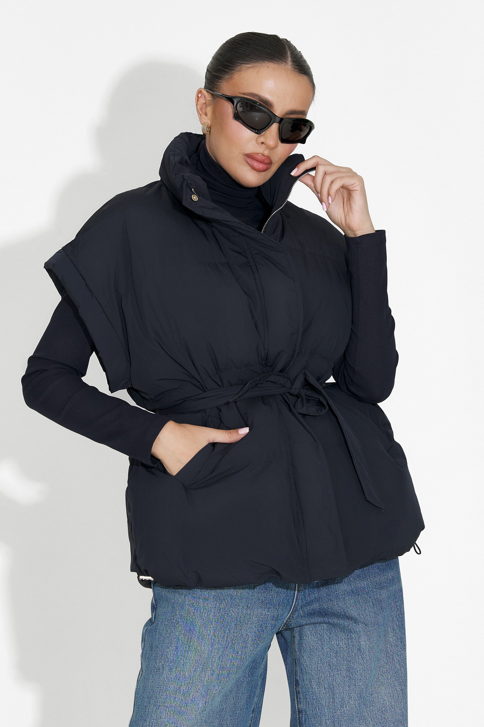 Дамска ежедневна веста в тъмносиньо Denoria Bogas