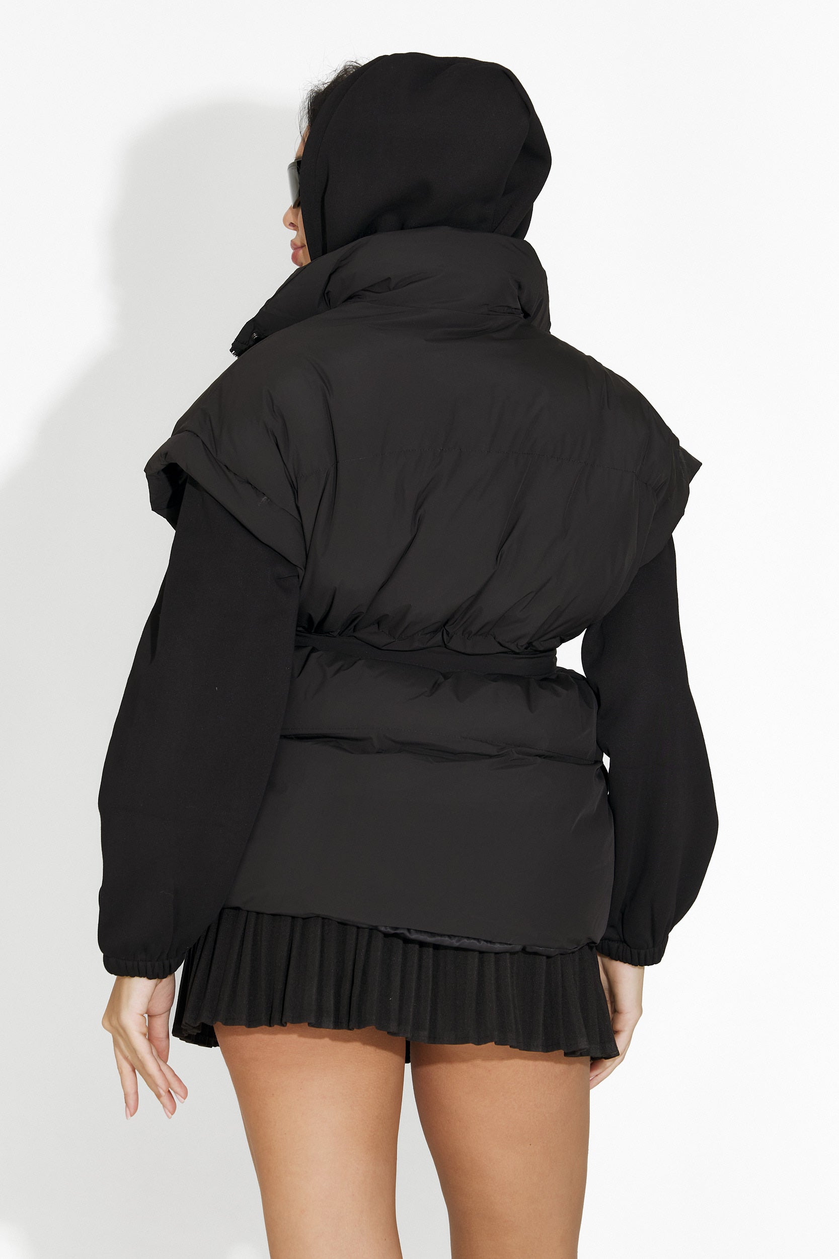 Черен дамски ежедневен жилетка Denoria Bogas