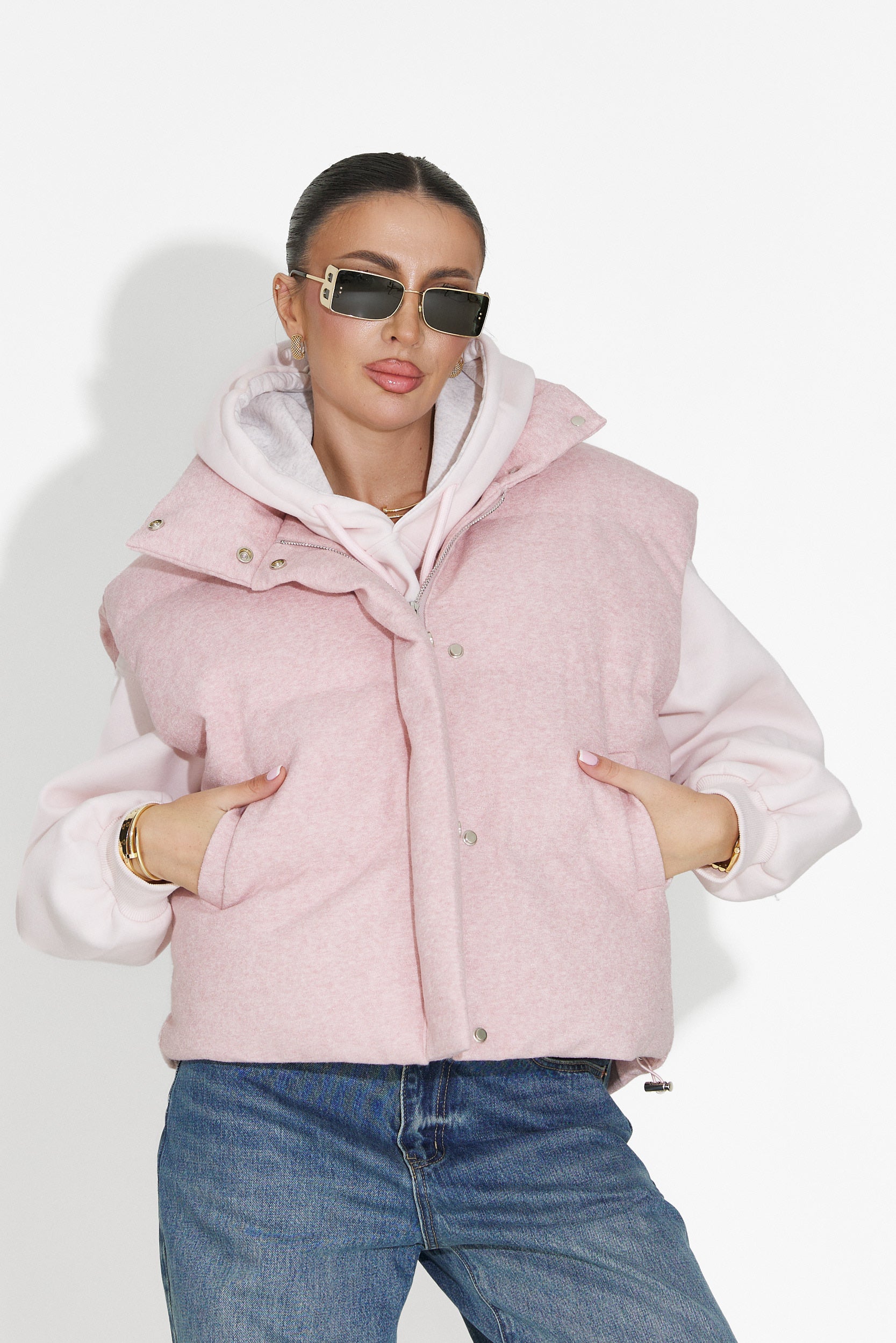 Розова дамска ежедневна жилетка Cendira Bogas