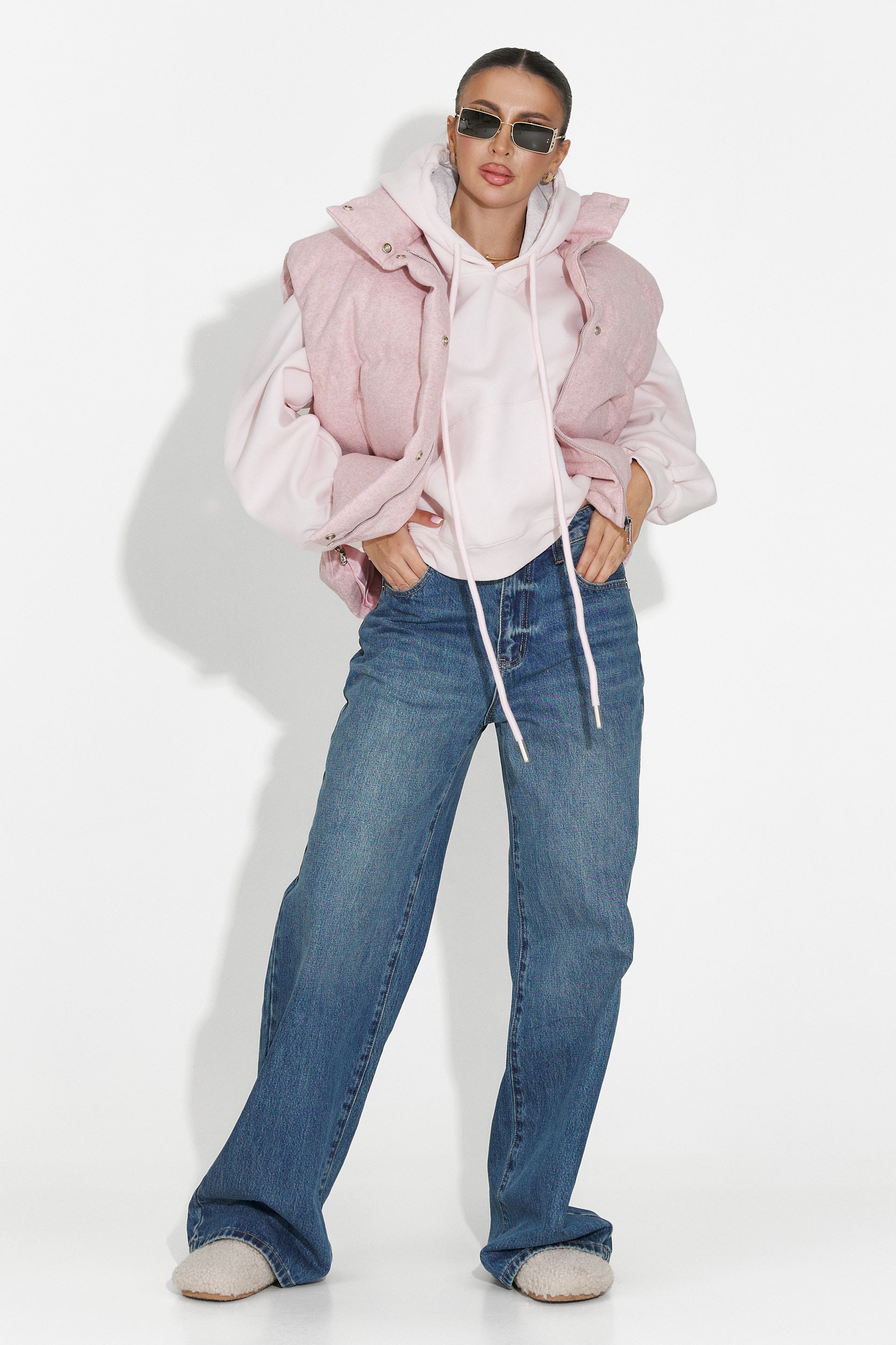 Розова дамска ежедневна жилетка Cendira Bogas