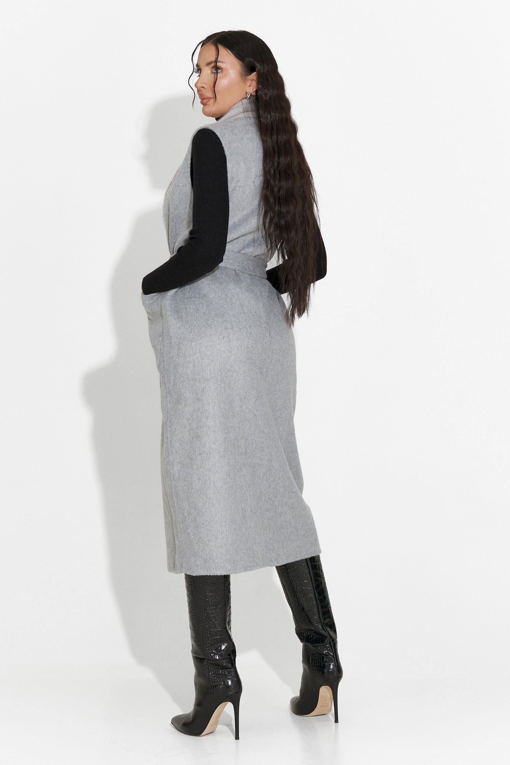 Елегантен дамски елек сив Brania Bogas