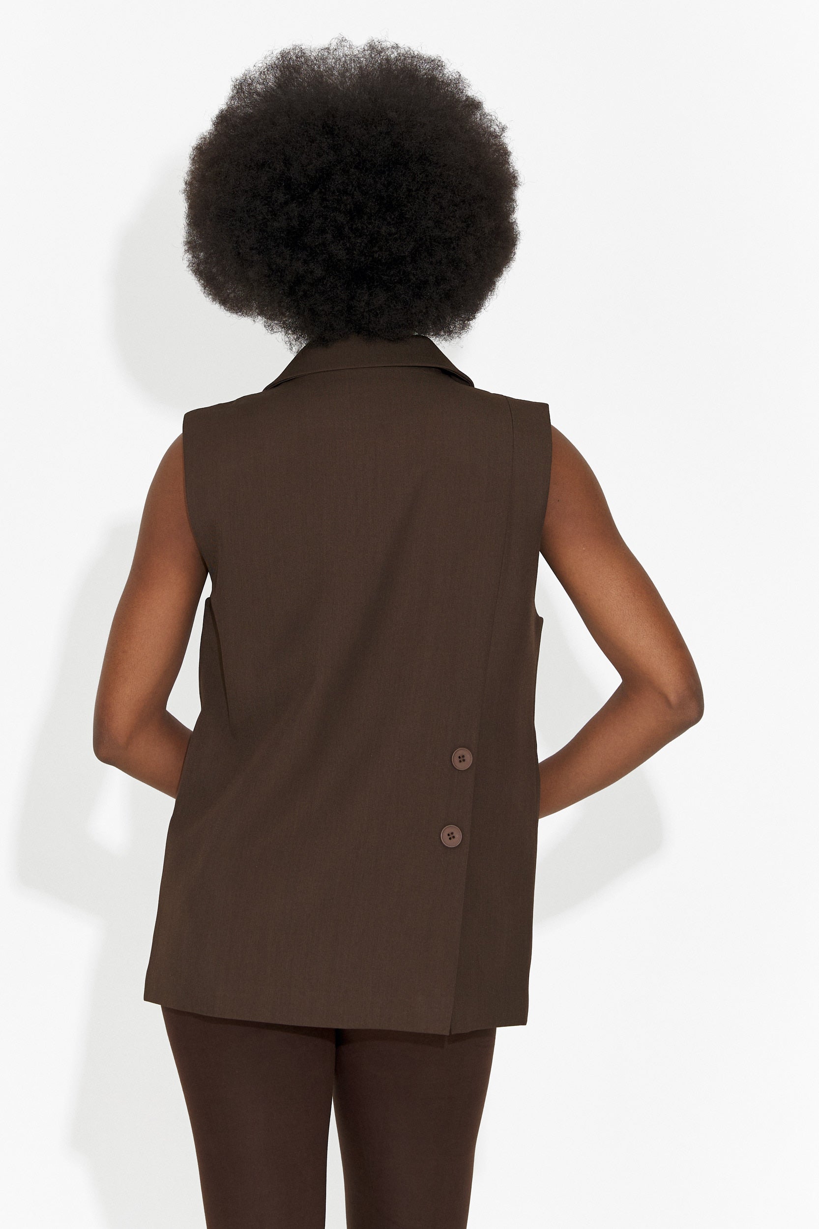 Елегантна дамска жилетка кафява Meghan Bogas